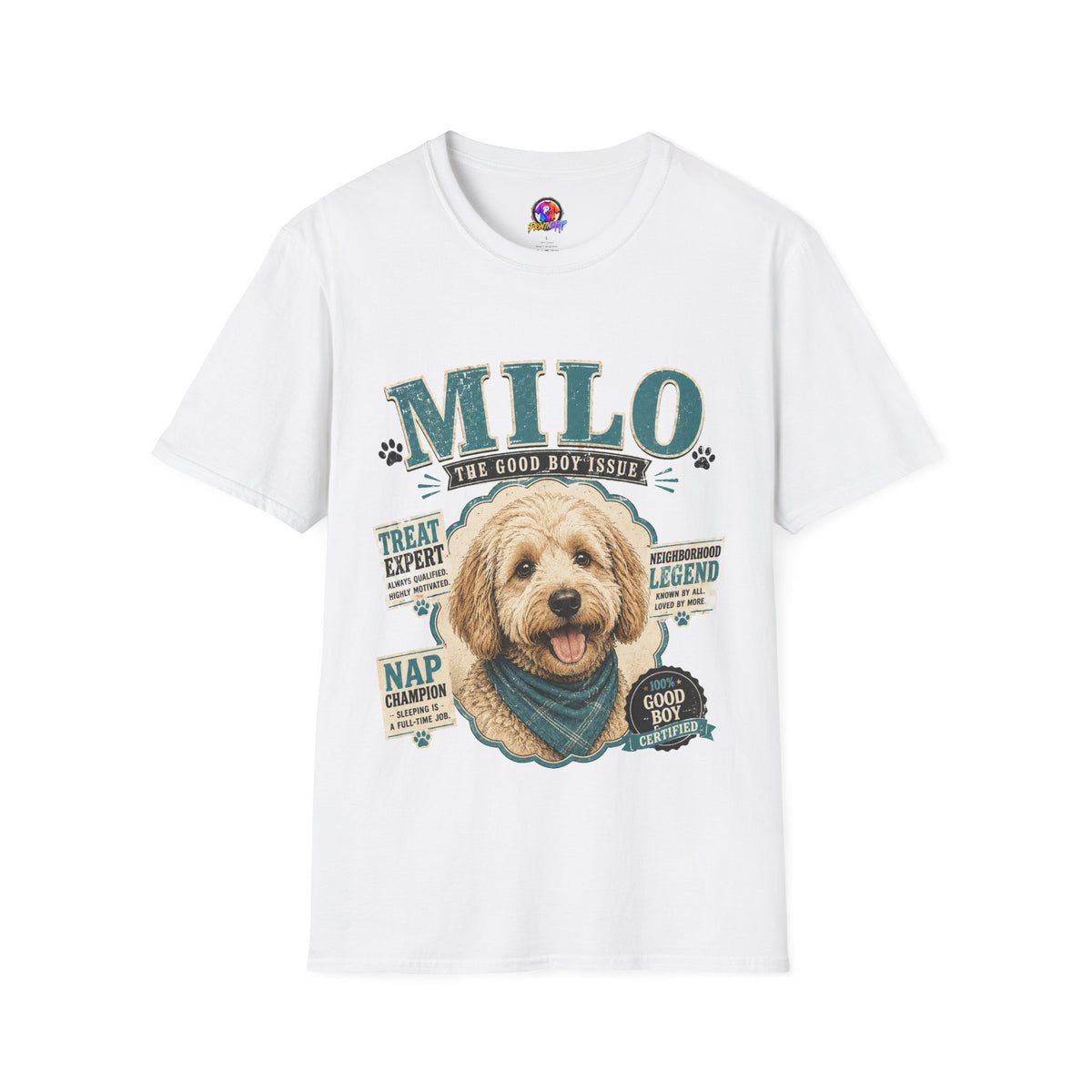 Milo "The Good Boy Issue" Dog Portrait T-Shirt