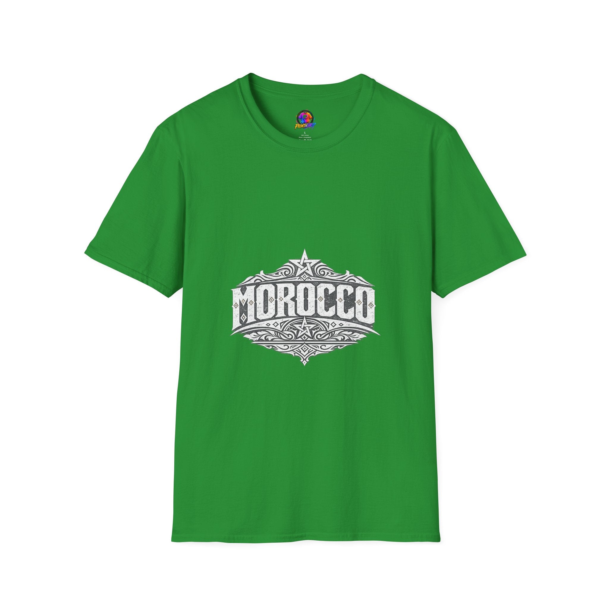Morocco Vintage Graphic T-Shirt — Travel Tee with Ornamental Crest