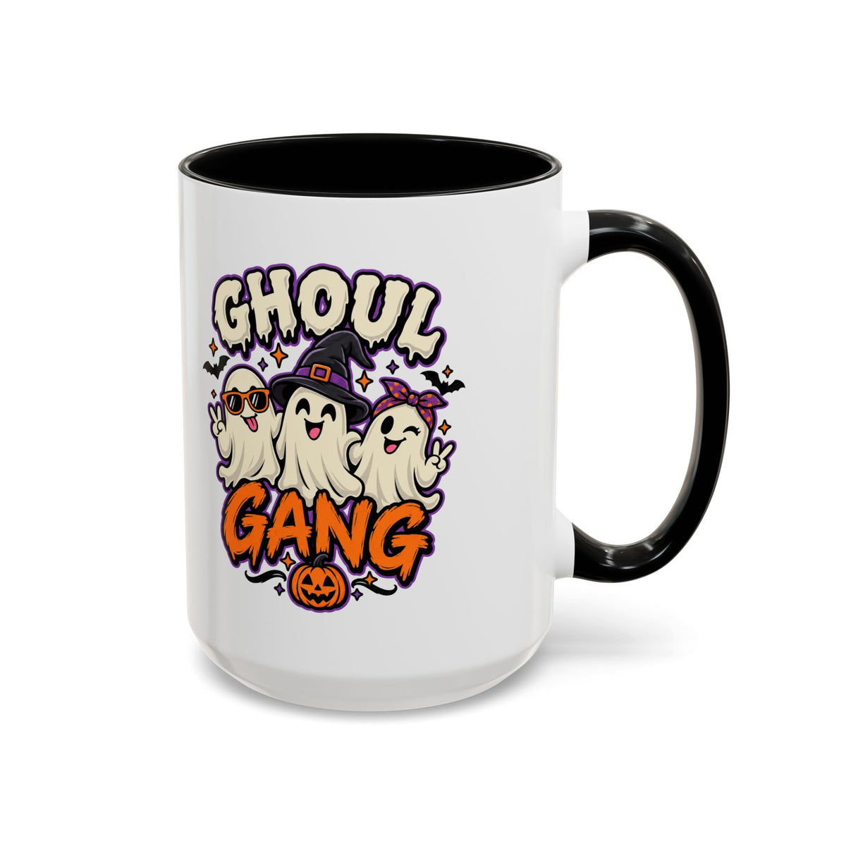 Ghoul Gang Coffee Mug — Cute Halloween Ghosts Accent Mug (11/15oz)