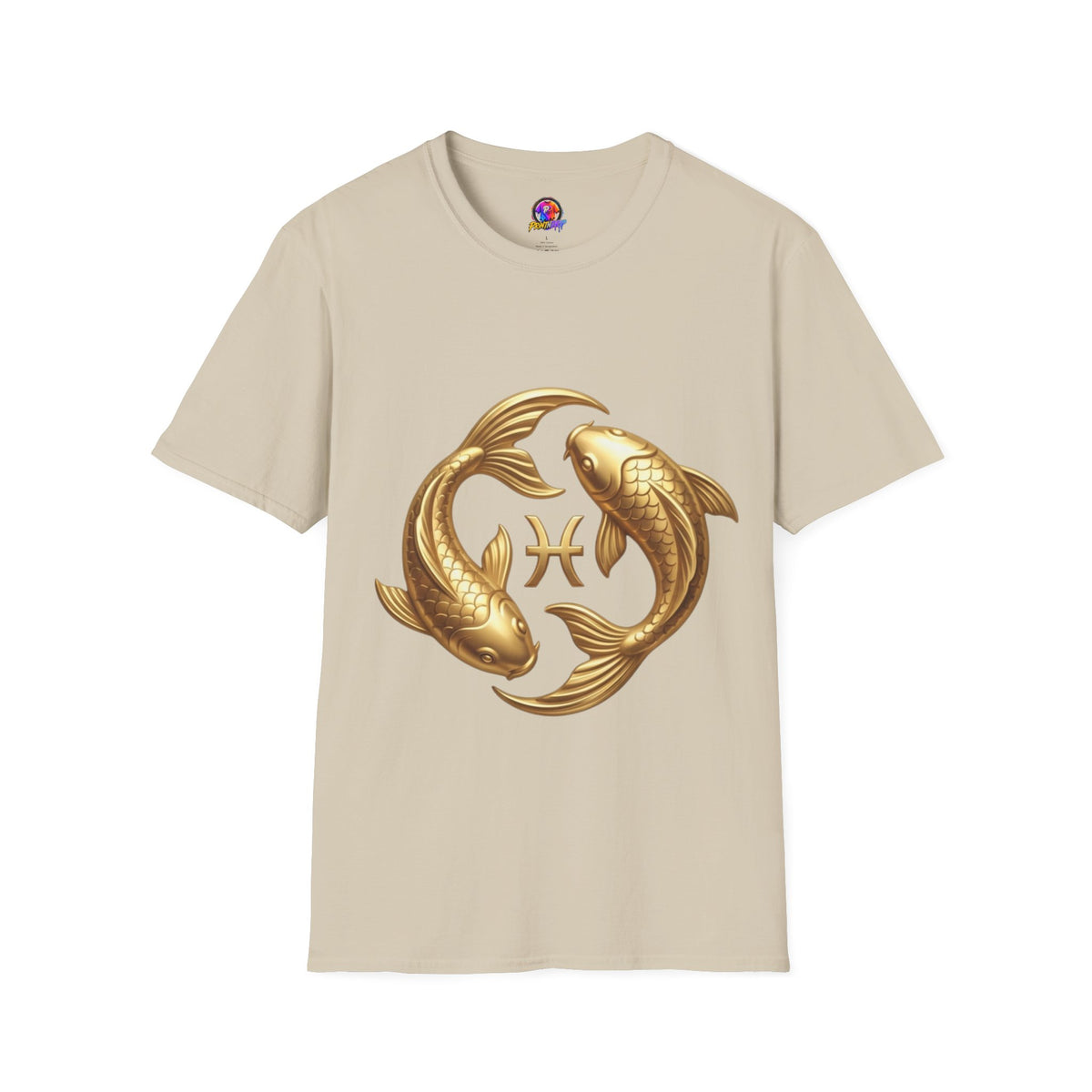Pisces Gold Fish T-Shirt — Zodiac Symbol Astrology Tee