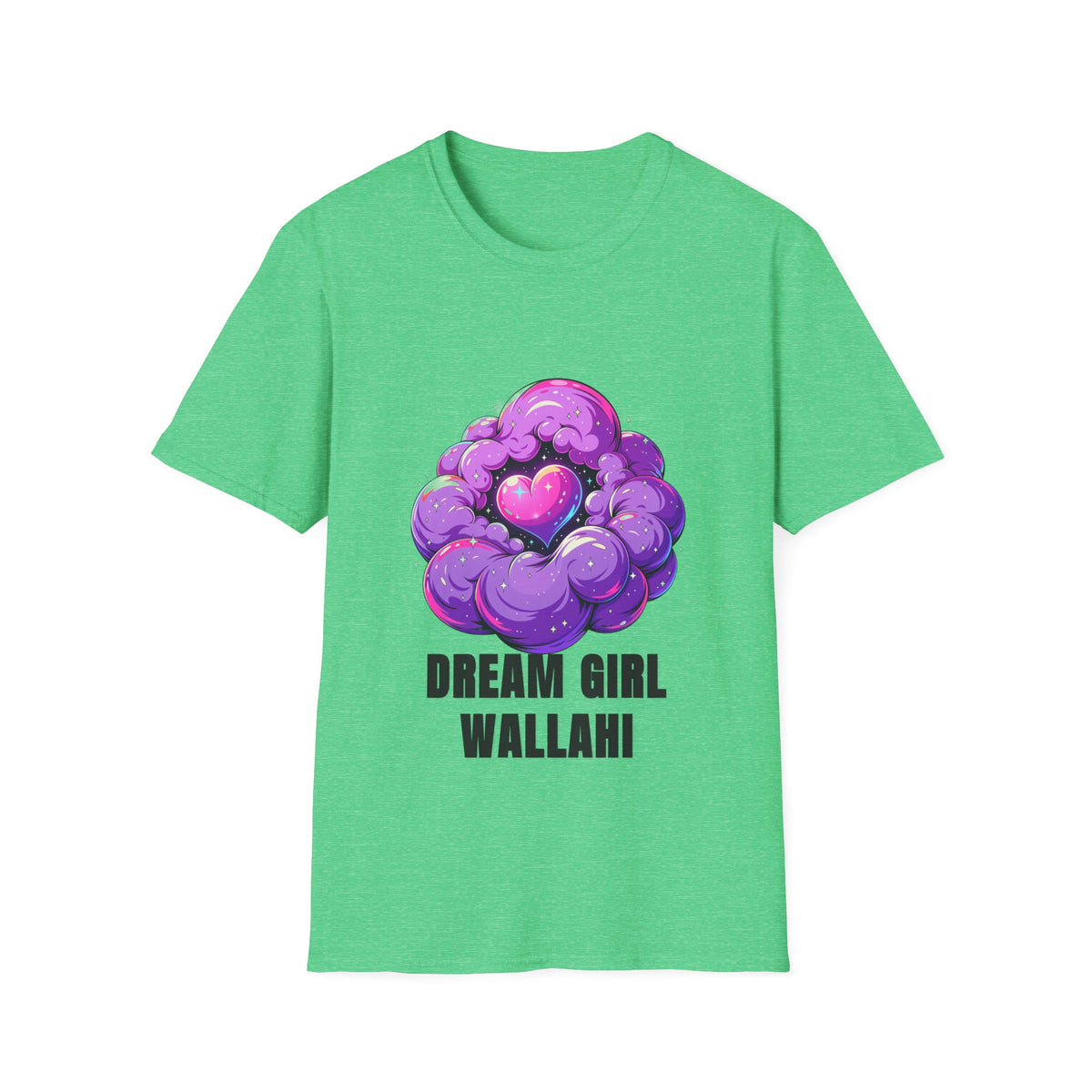 Dream Girl Wallahi T-Shirt — Cute Purple Heart Cloud Graphic Tee - Trending Now - August 2026