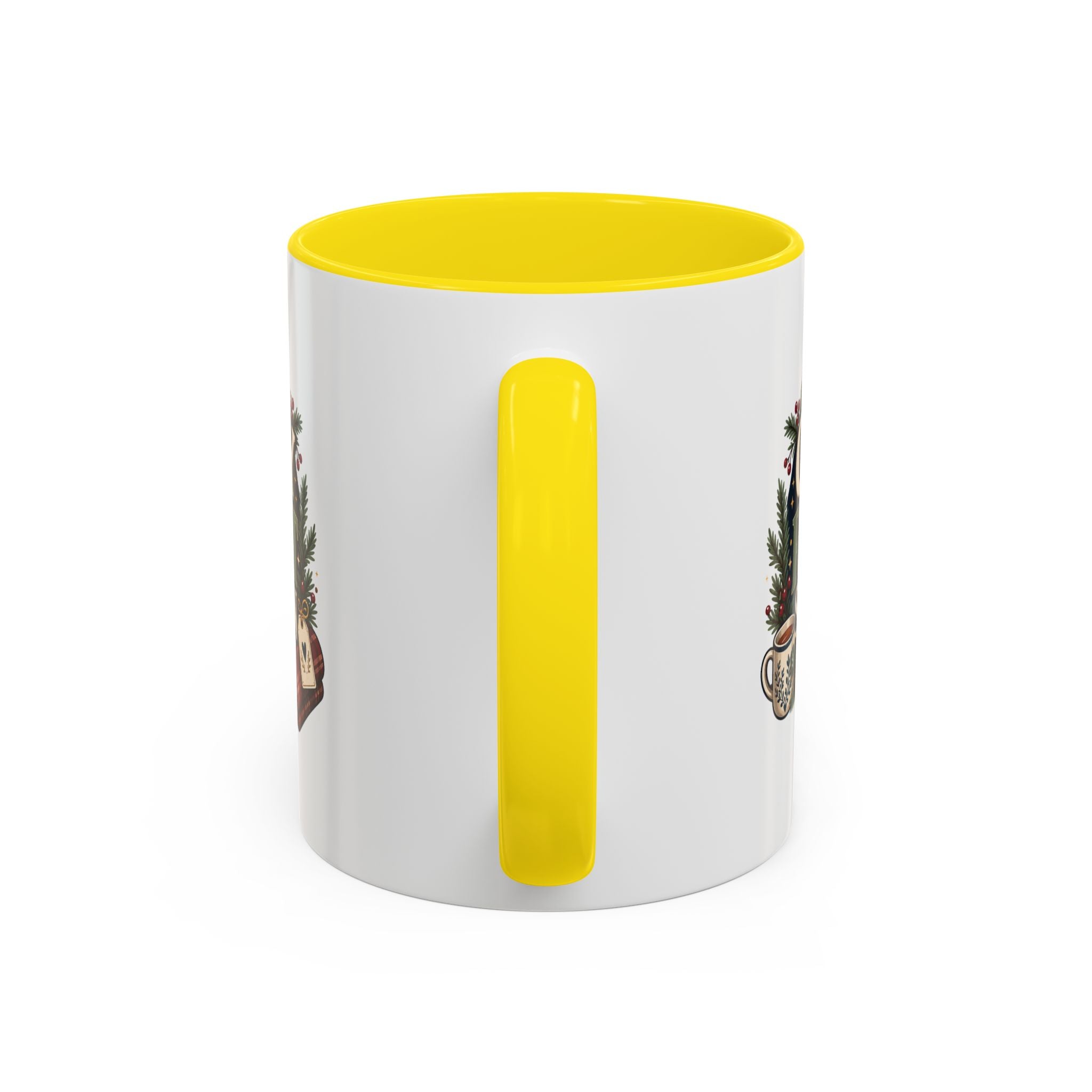Modern Day Christmas Cozy Reset Season Mug — Holiday Coffee Cup with Blanket & Tea Tag Design