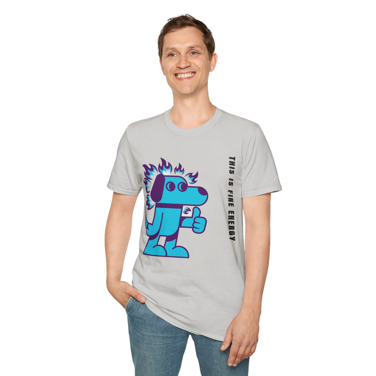 Flaming Blue Dachshund T-Shirt — Cute Cartoon Dog Graphic Tee - Trending Now - September 2026