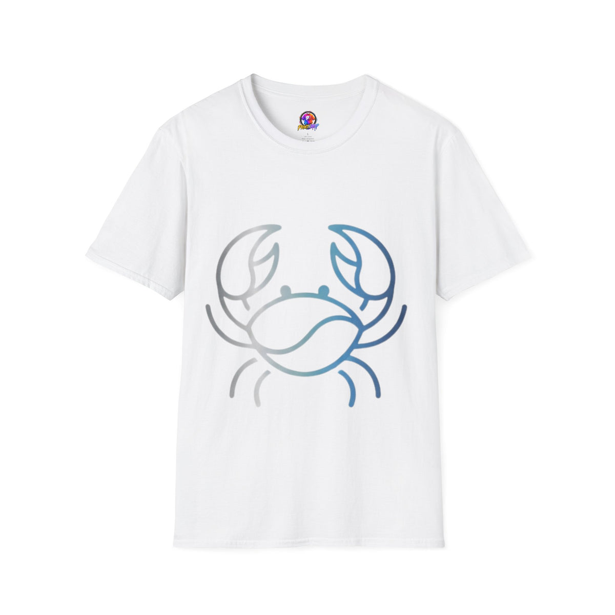 Crab Graphic T-Shirt — Coastal Blue Minimalist Beach Tee