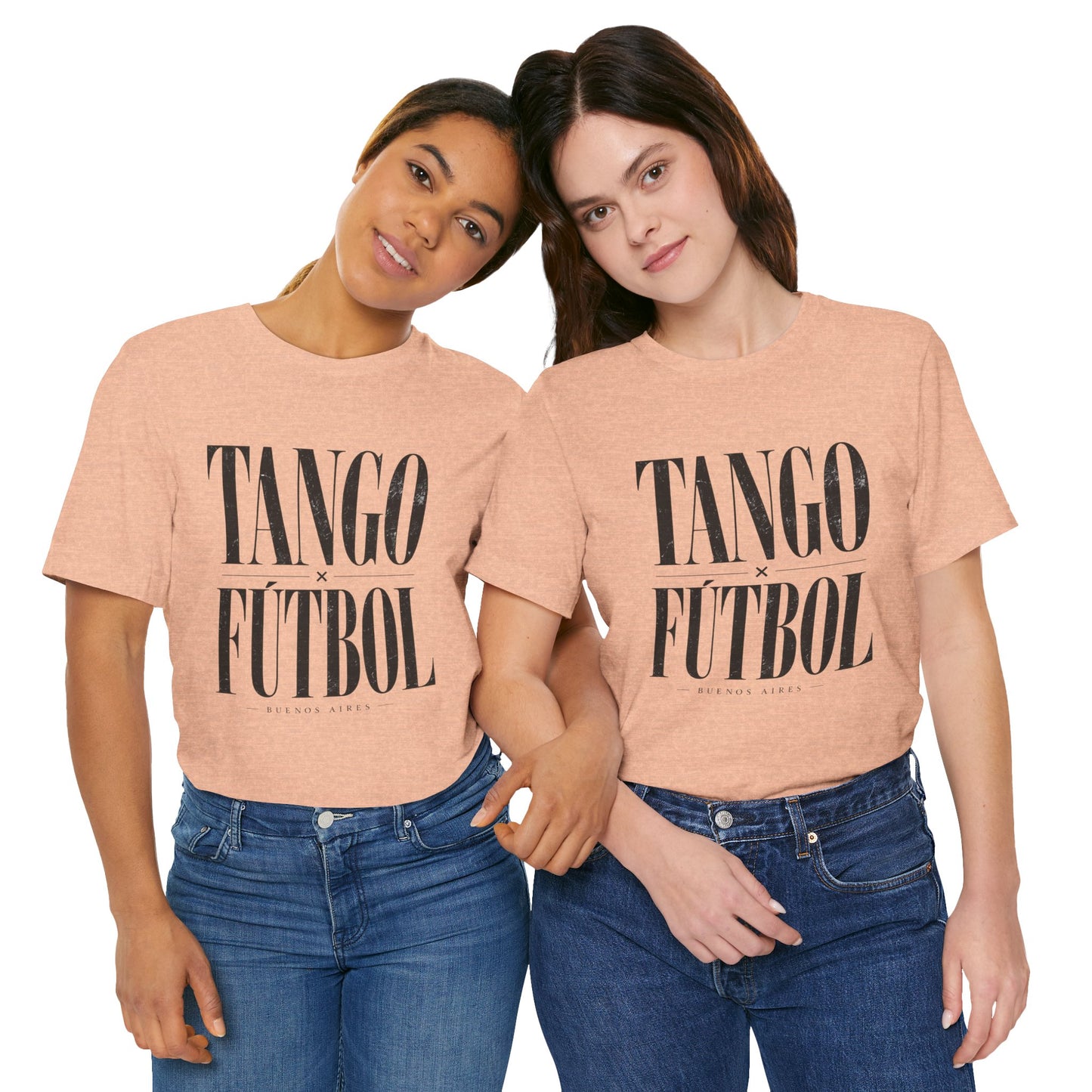 Argentina - Tango y Fútbol Graphic Tee - Bold Serif Soccer & Dance Shirt