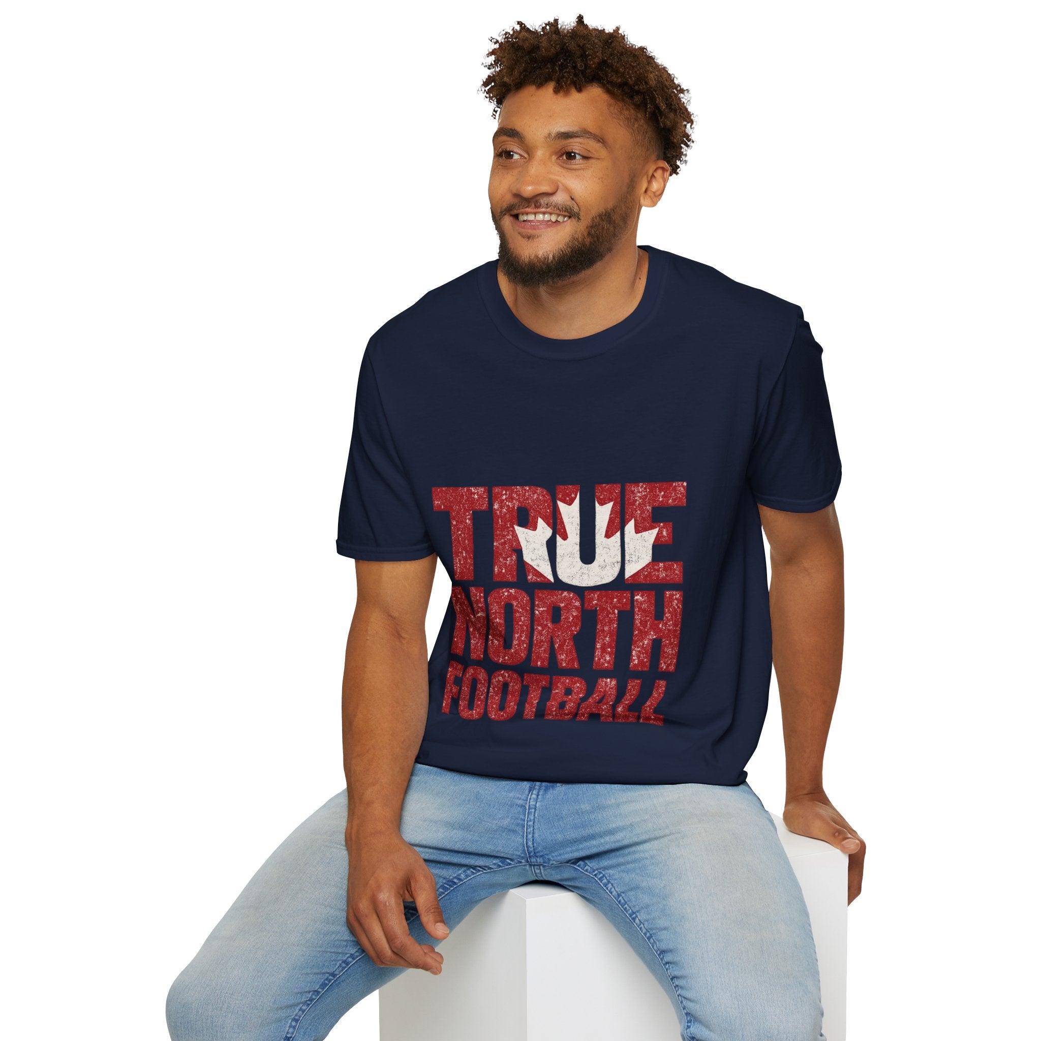 Canada True North Football T-Shirt — Vintage Canadian Leafs Sports Tee