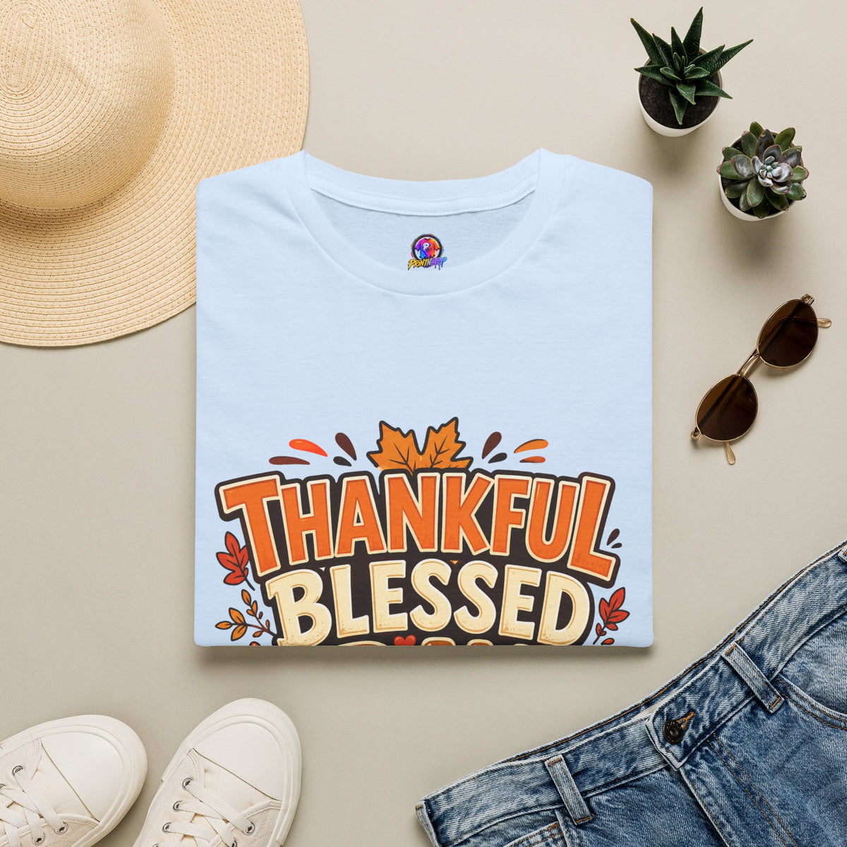 Thanksgiving T-shirt Thankful Blessed Gravy Obsessed T-Shirt — Thanksgiving Fall Turkey Dinner Tee