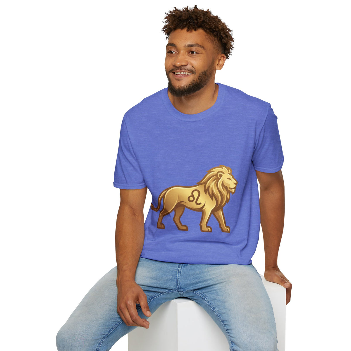 Leo Zodiac Lion T-Shirt — Gold Astrology Tee for Leo Birthdays & Zodiac Fans