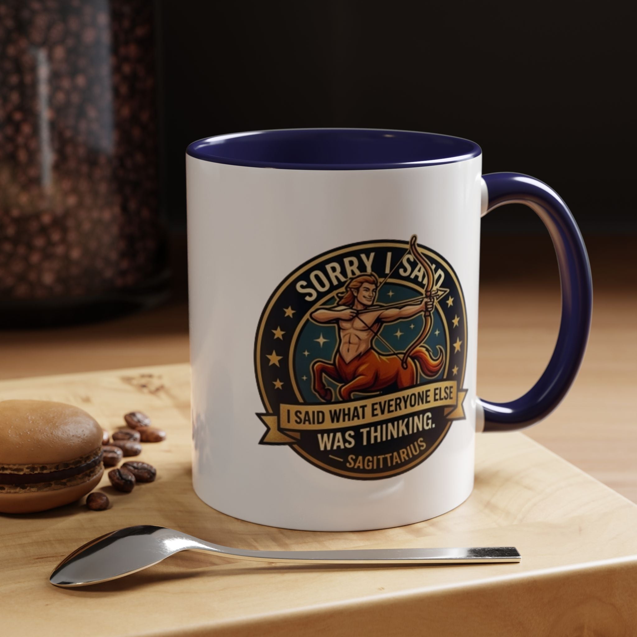 Sagittarius Coffee Mug — "Sorry I Said What Everyone Else Was Thinking" Zodiac Archer Accent Mug