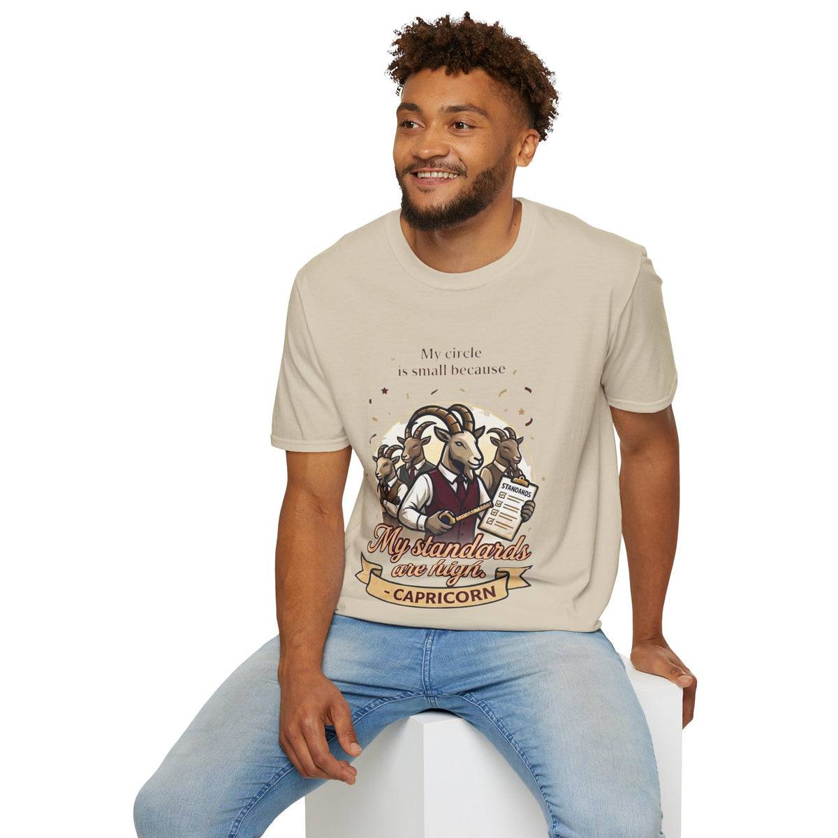 Capricorn Zodiac T-Shirt — "My Standards Are High" Astrology Tee
