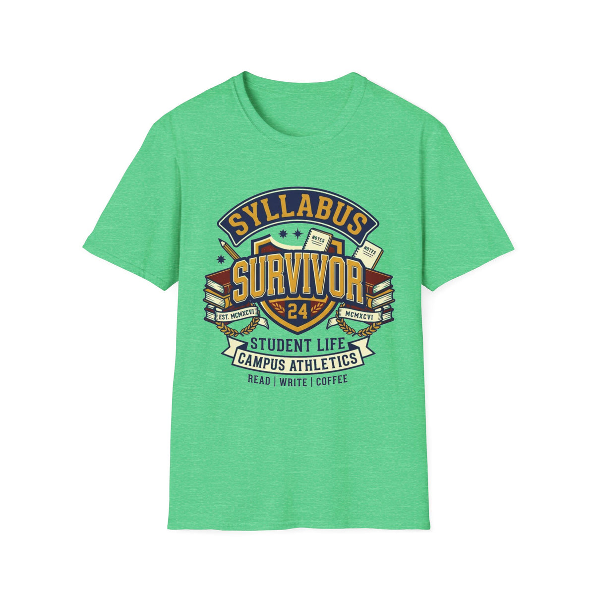 Syllabus Survivor T‑Shirt — College Student Graduation & Back-to-School Tee - Trending Now - August 2026