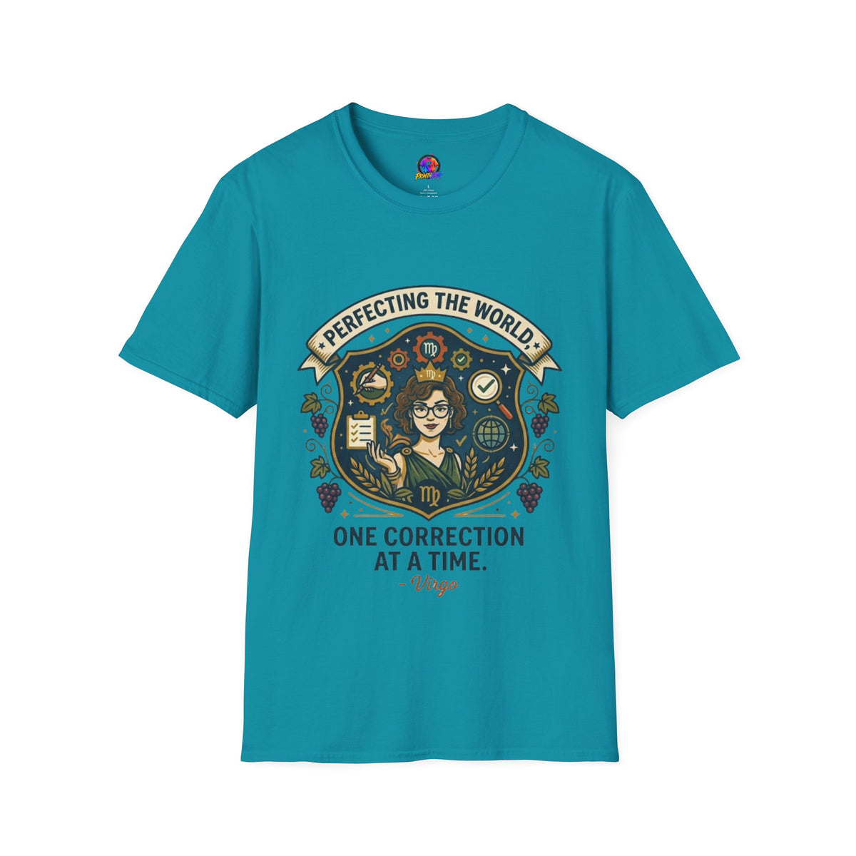 Virgo T‑Shirt — "Perfecting the World One Correction at a Time" Zodiac Tee