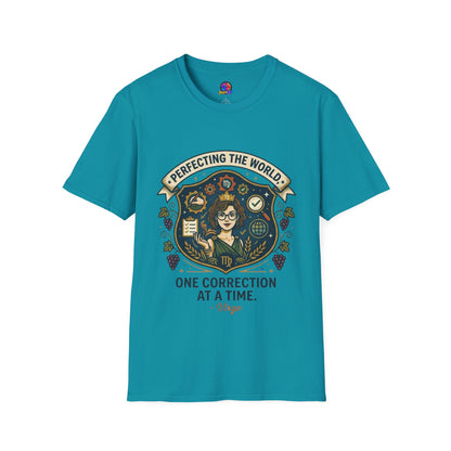 Virgo T‑Shirt — "Perfecting the World One Correction at a Time" Zodiac Tee