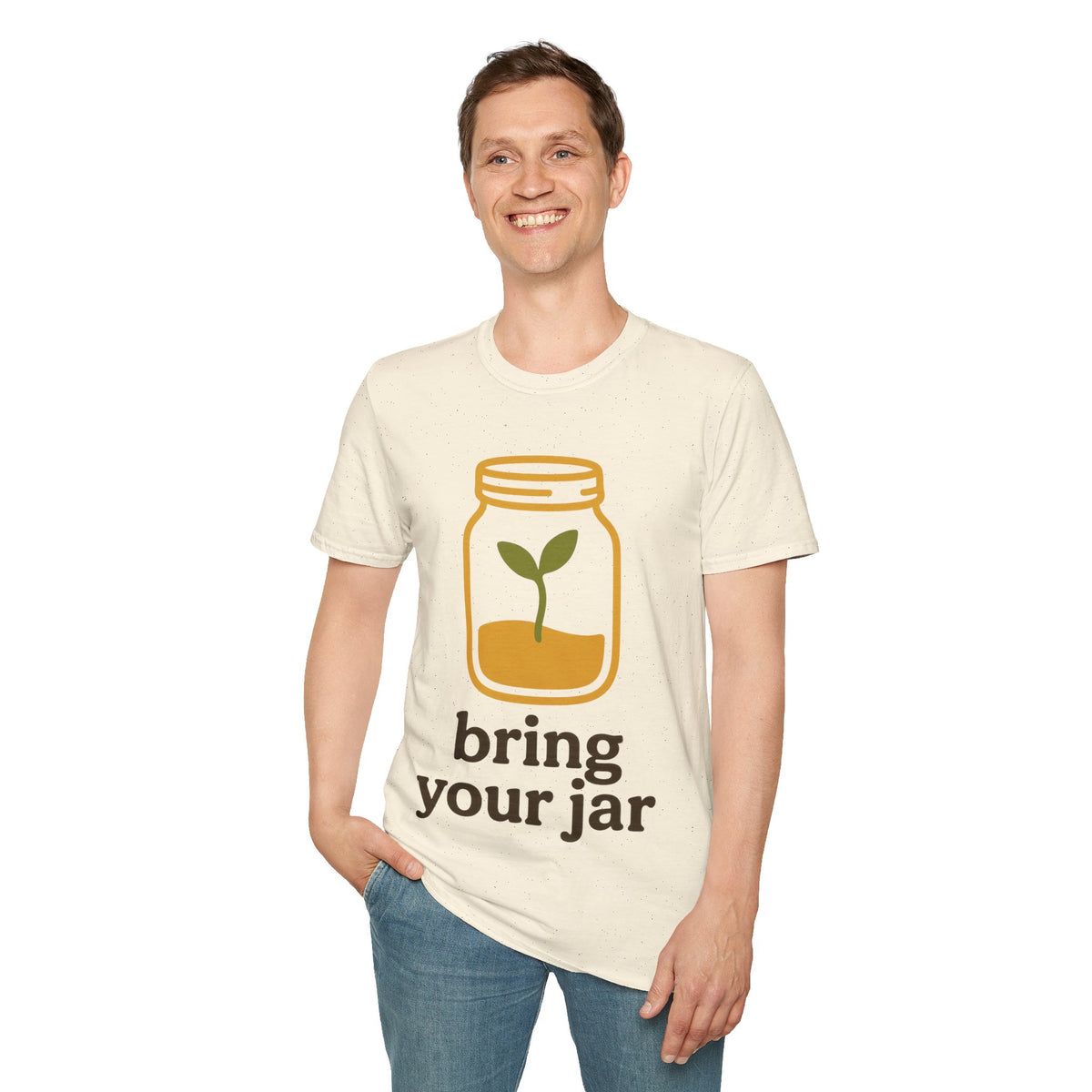 "Bring Your Jar" Zero Waste Eco Friendly Tee - Minimalist Sustainable Mason Jar White T-Shirt - Trending Now - September 2026