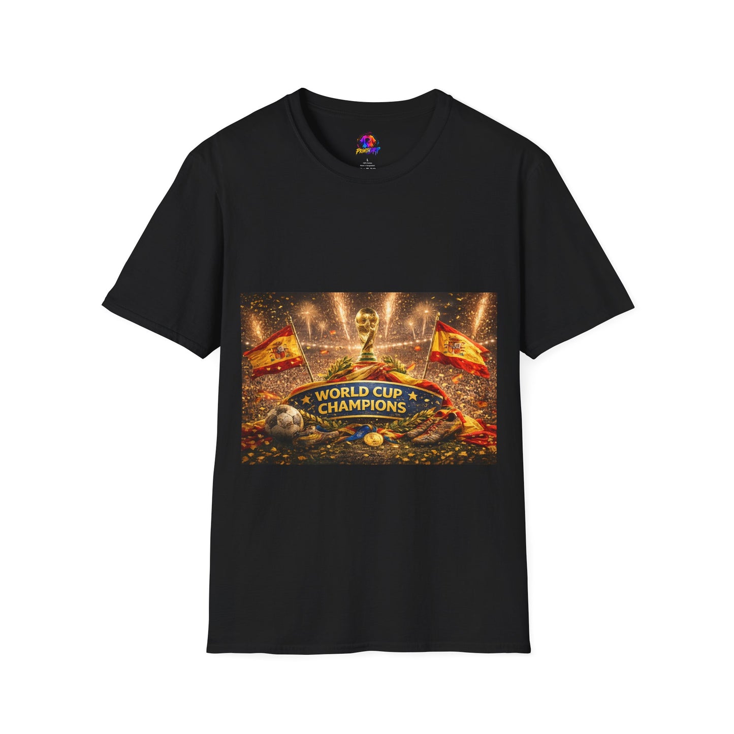 World Cup Champions T-Shirt — Spanish Football Victory Design
