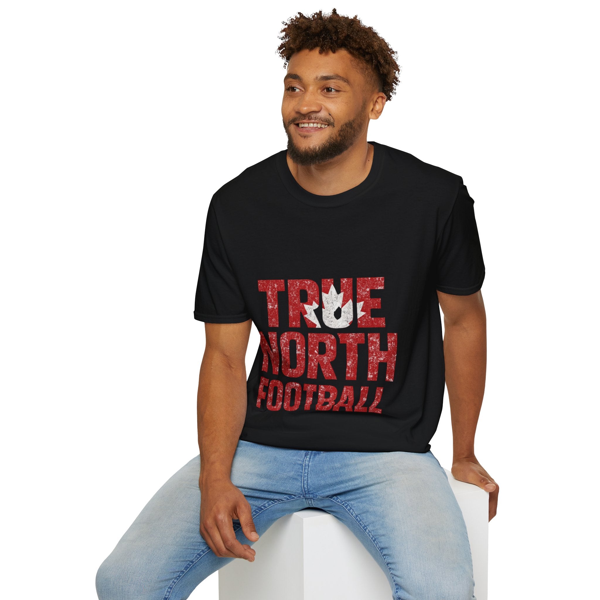 Canada True North Football T-Shirt — Vintage Canadian Maple Leaf Team Tee