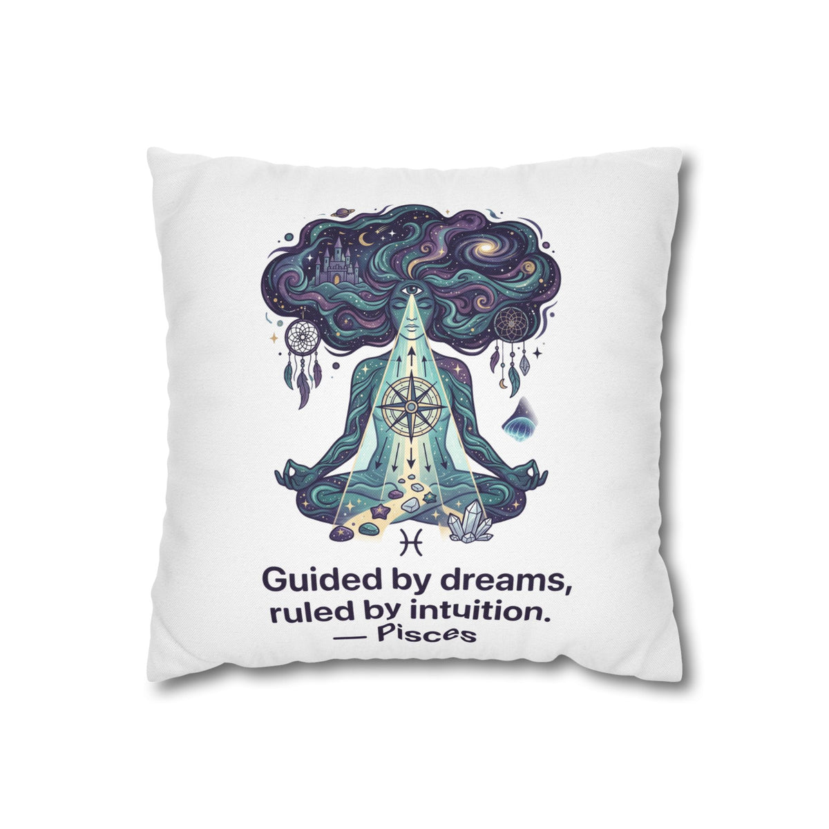Pisces Meditation Pillowcase — "Guided by dreams, ruled by intuition"