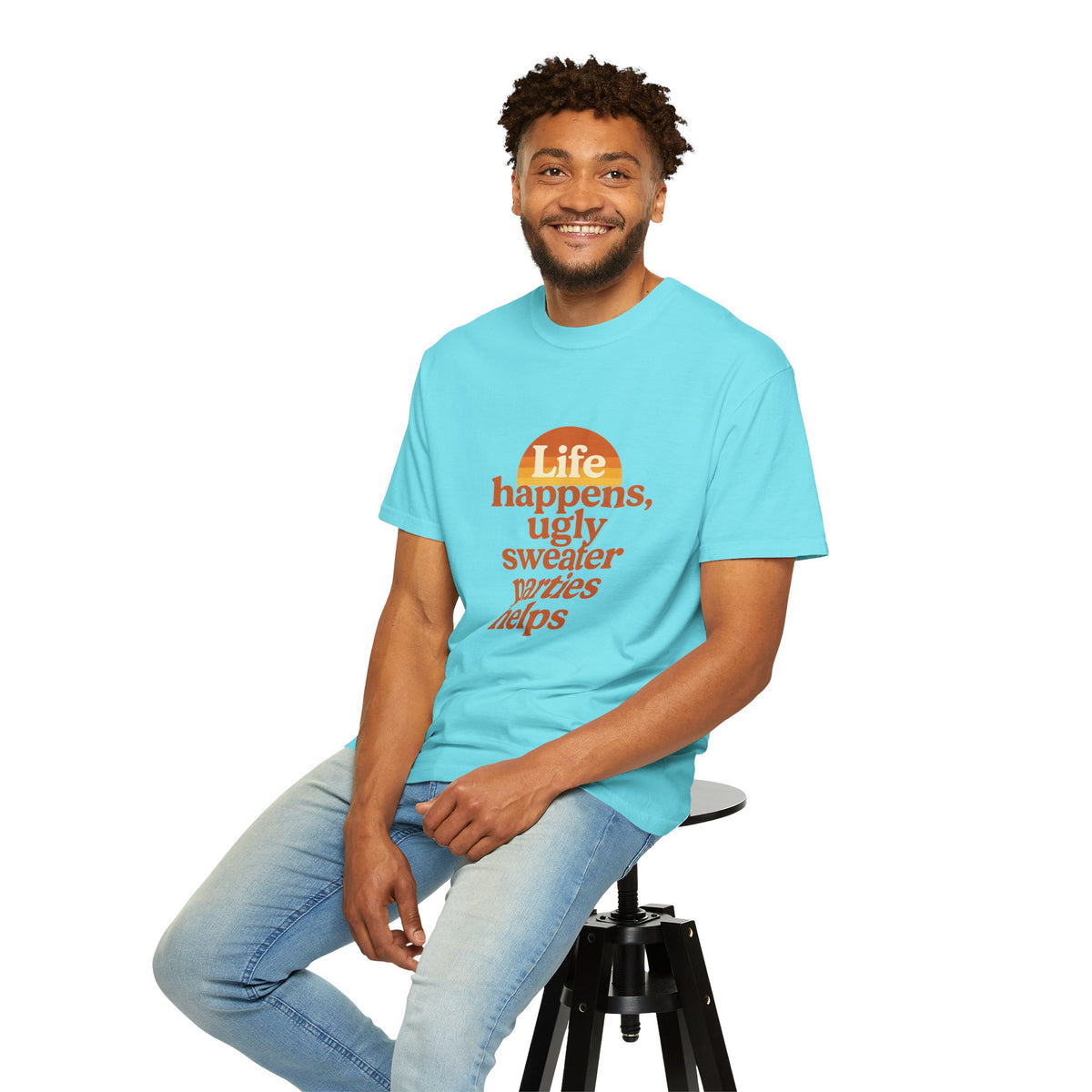 Life Happens Ugly Sweater Parties Helps T-Shirt - Trending Now - October 2026