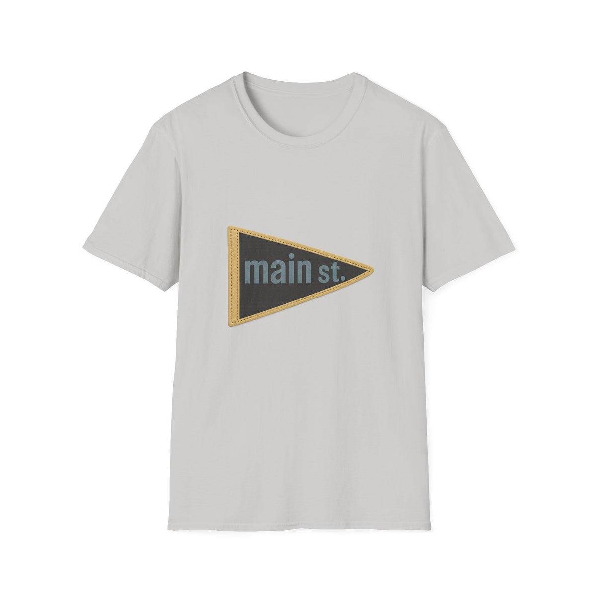 Main St. Triangle Logo T‑Shirt — Vintage Retro Street Sign Graphic Tee - Trending Now - August 2026