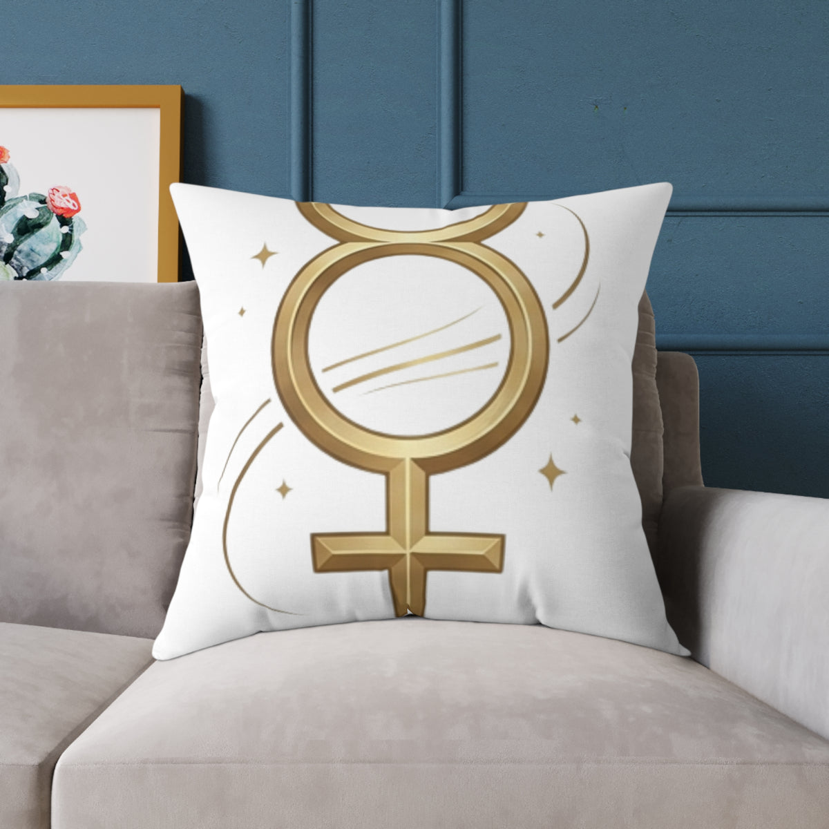 Astrological Virgo Zodiac Sign Square Poly Canvas Pillow