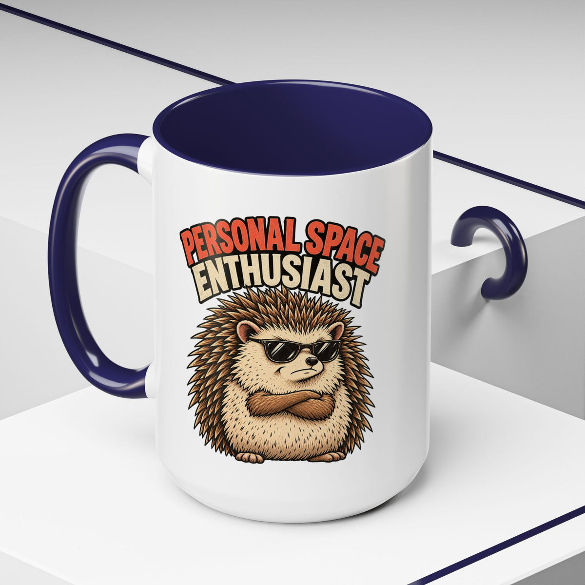 Funny And Witty "Personal Space Enthusiast" Accent Coffee Mug (11, 15oz)