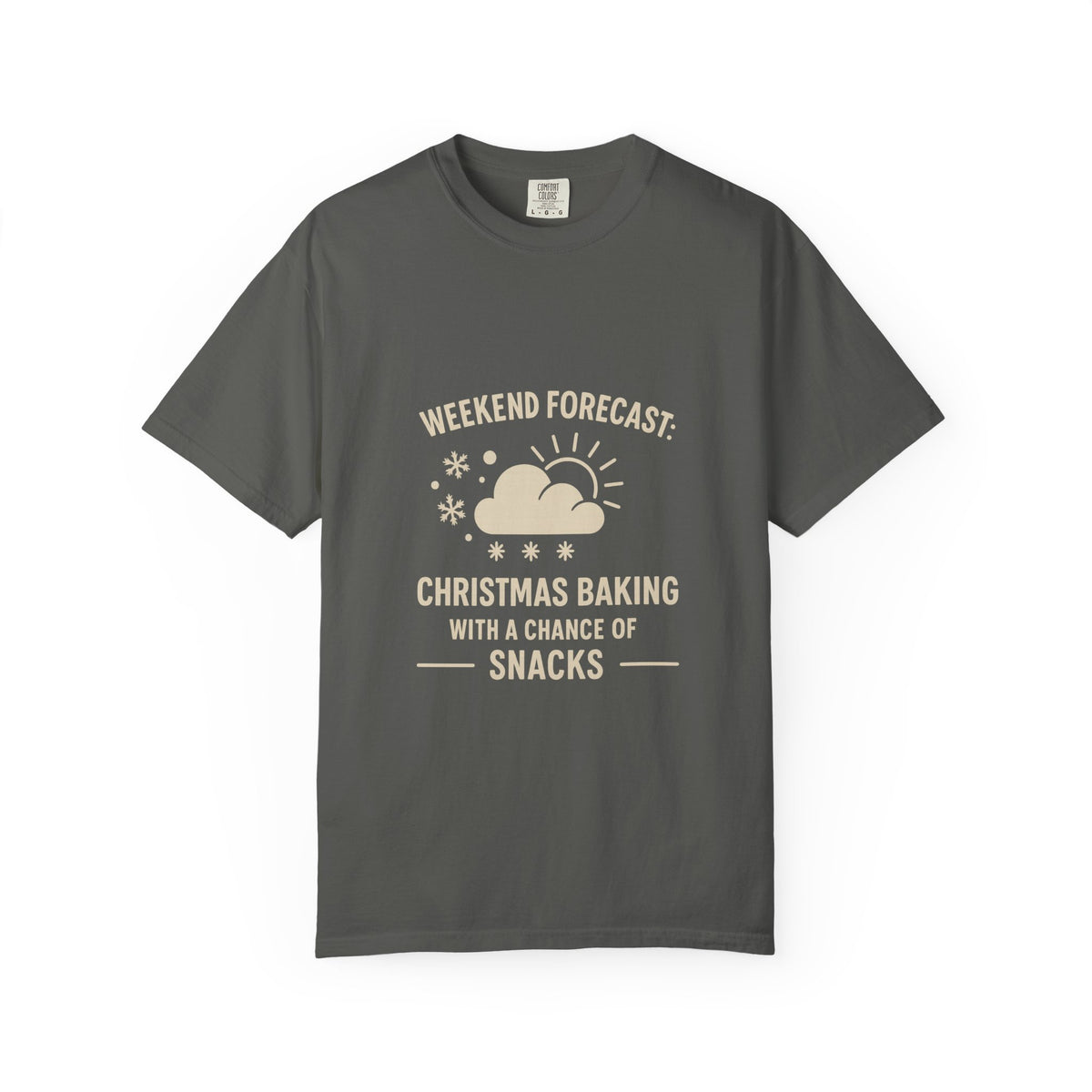 Christmas Baking T-Shirt — "Weekend Forecast: Christmas Baking with a Chance of Snacks"- Trending Now - October 2026