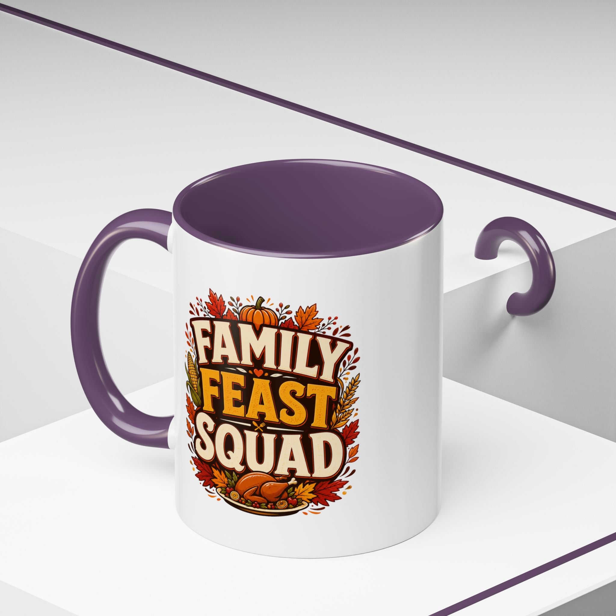 Thanksgiving Mug Family Feast Squad Coffee Mug — Thanksgiving Fall Holiday Accent Mug