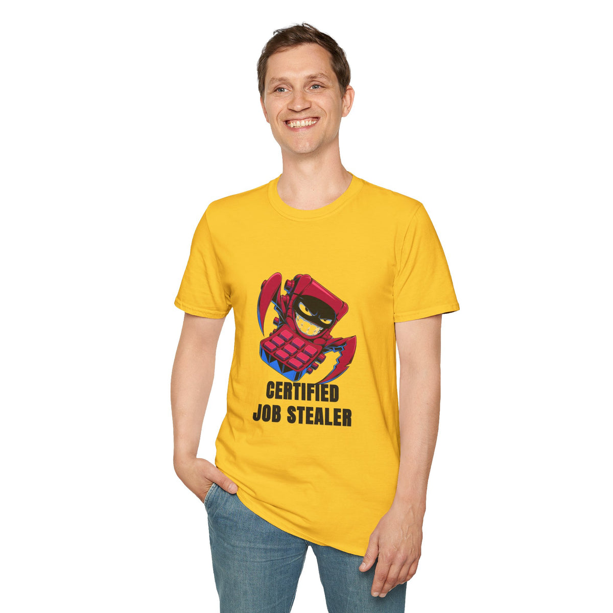 Certified Job Stealer T-Shirt — Funny Cartoon Ninja Heist Tee - Trending Now - August 2026