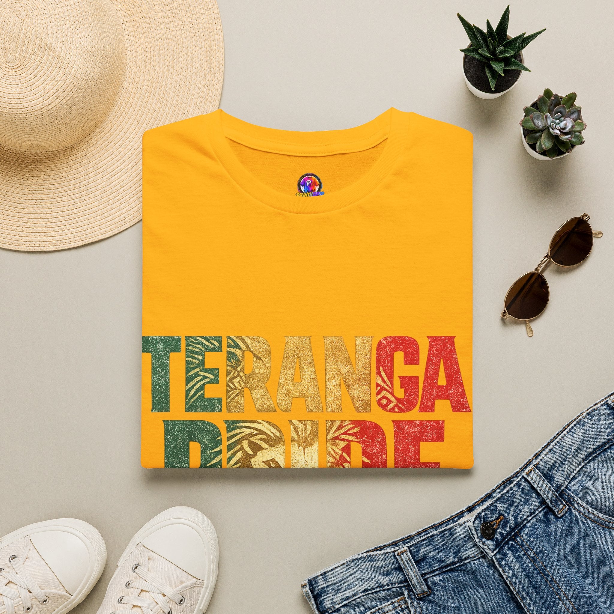 Senegal Teranga Pride T-Shirt — Senegal Flag Colors & Lion Graphic