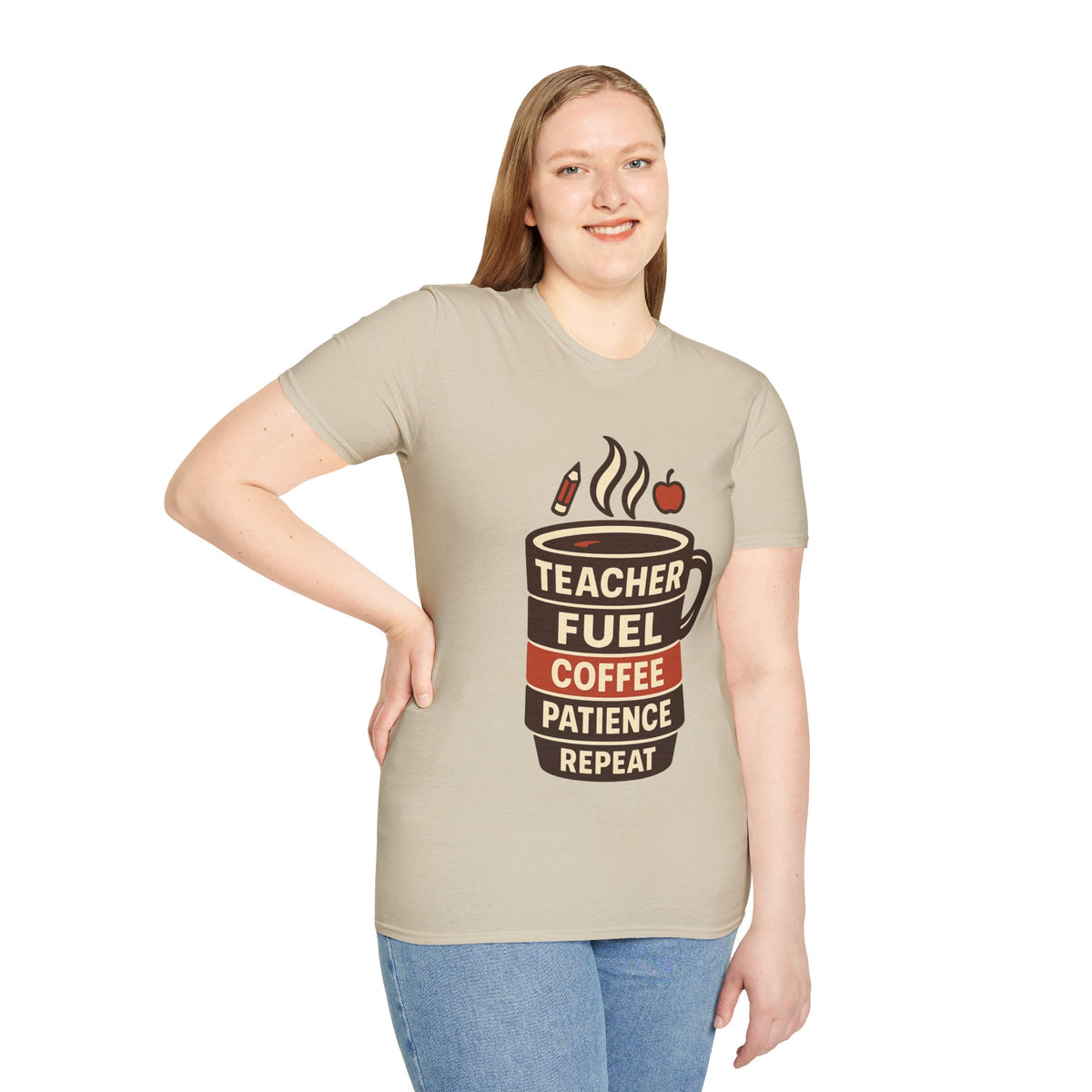 Teacher Fuel Coffee T-Shirt — 'Teacher Fuel: Coffee, Patience, Repeat' Shirt - Trending Now - August 2026