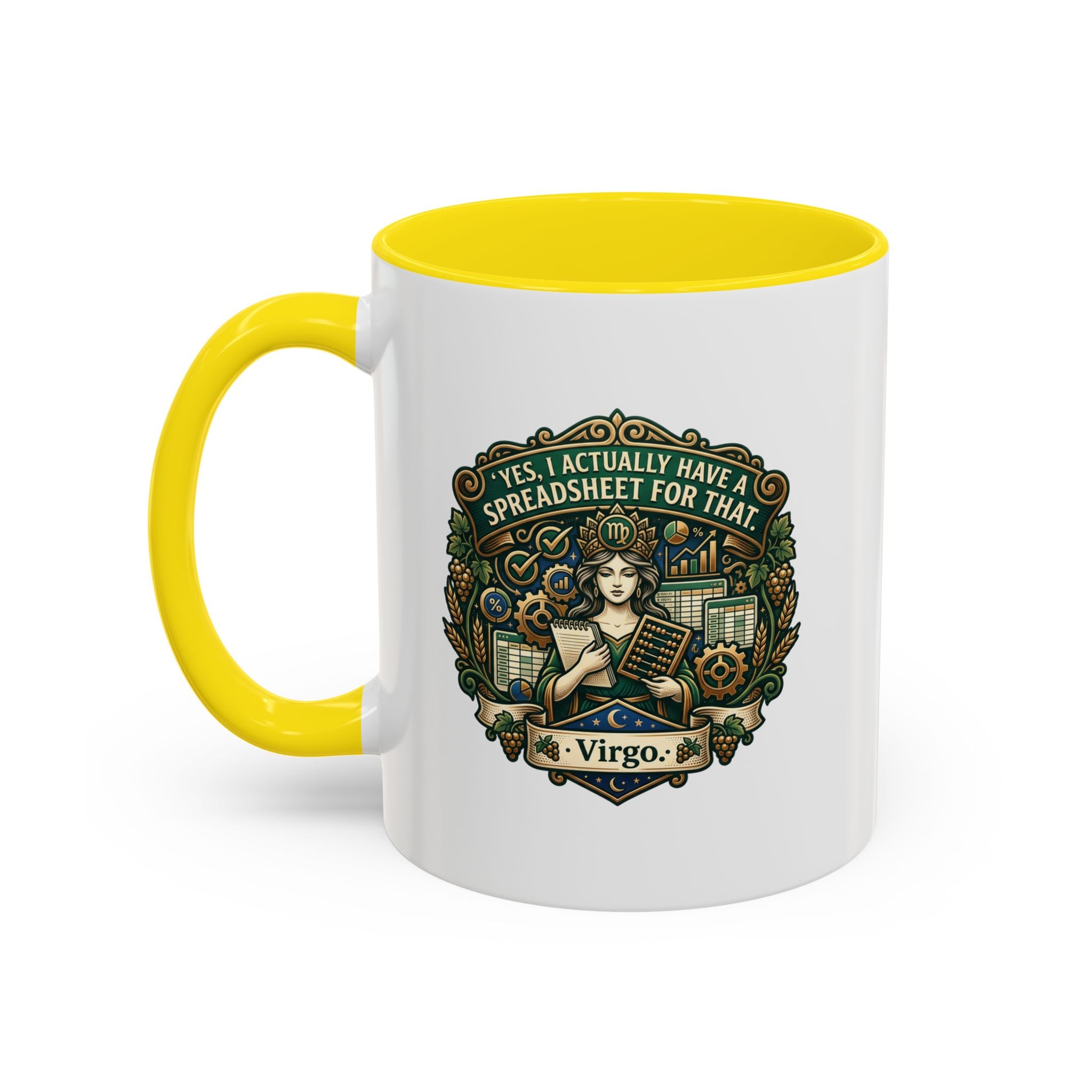 Virgo Coffee Mug - "Yes, I Actually Have a Spreadsheet for That" Accent Mug (11/15oz)