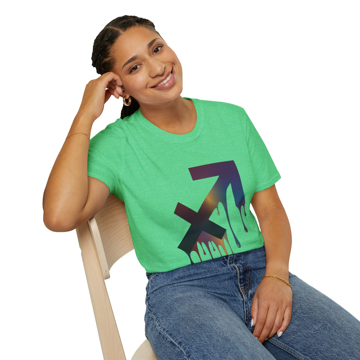 Sagittarius Drip T-Shirt — Gradient Astrological Arrow Tee