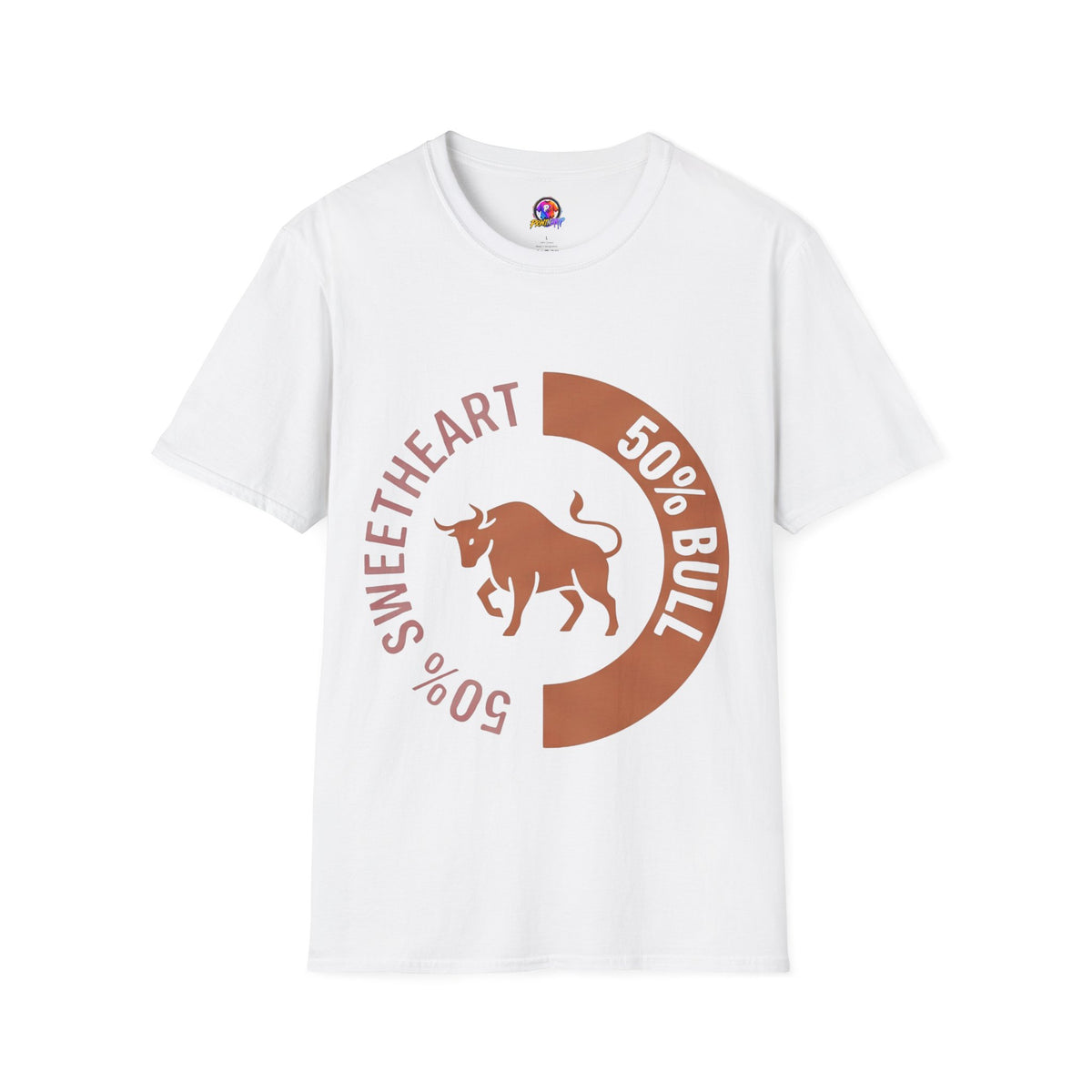 Taurus Bull 50% Sweetheart Graphic T-Shirt — Zodiac Taurus Valentine Tee