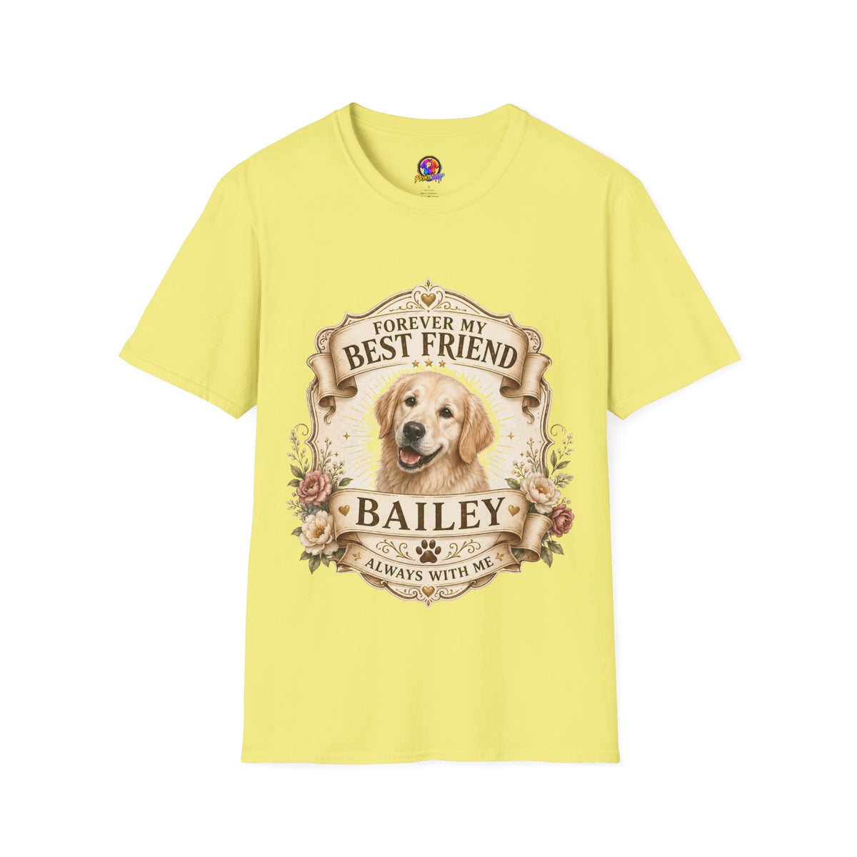 Forever My Best Friend Golden Retriever T-Shirt — Personalized Pet Memorial Tee