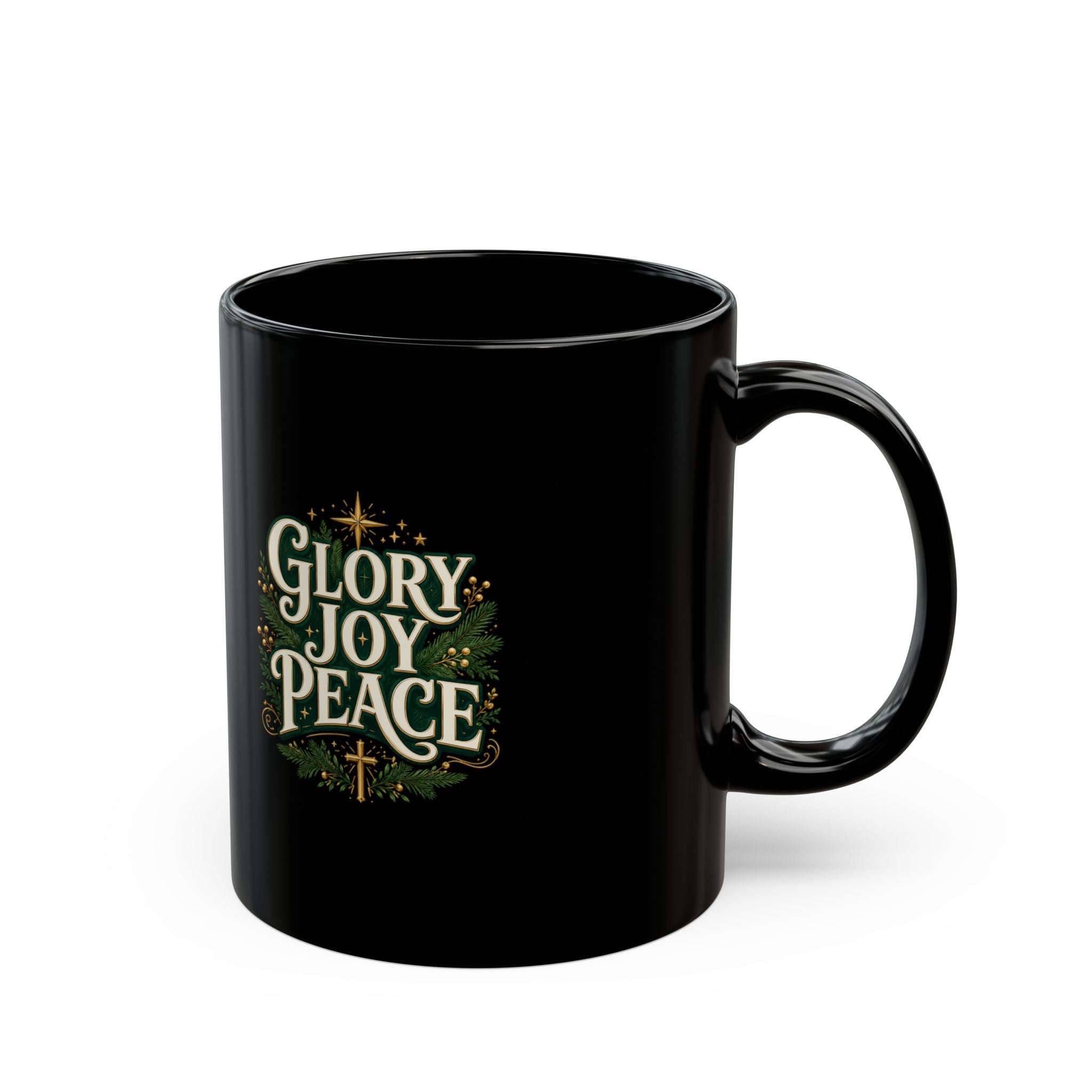 Glory Joy Peace Christmas Mug – Holiday Faith Coffee Cup
