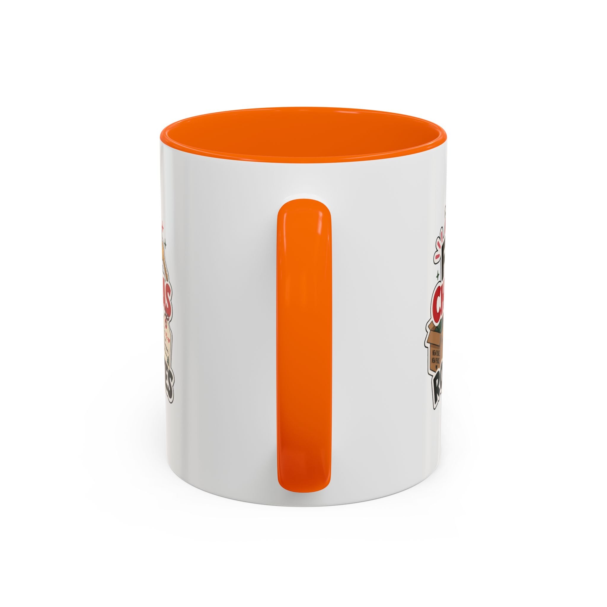 Modern Day Christmas First Christmas No Roommates Accent Coffee Mug — Funny Holiday Gift for New Homeowners & Dorm Residents