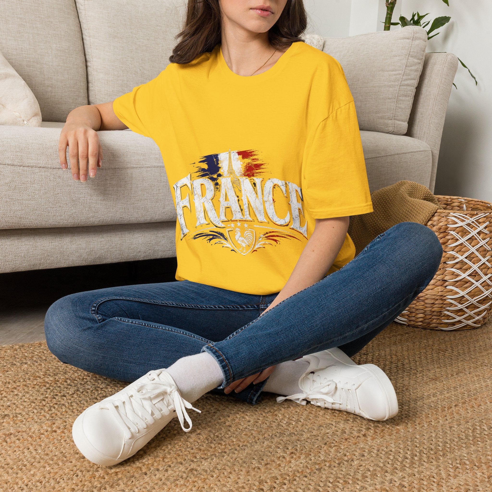 France Flag T-Shirt — Vintage Eiffel Tower French Pride Tee