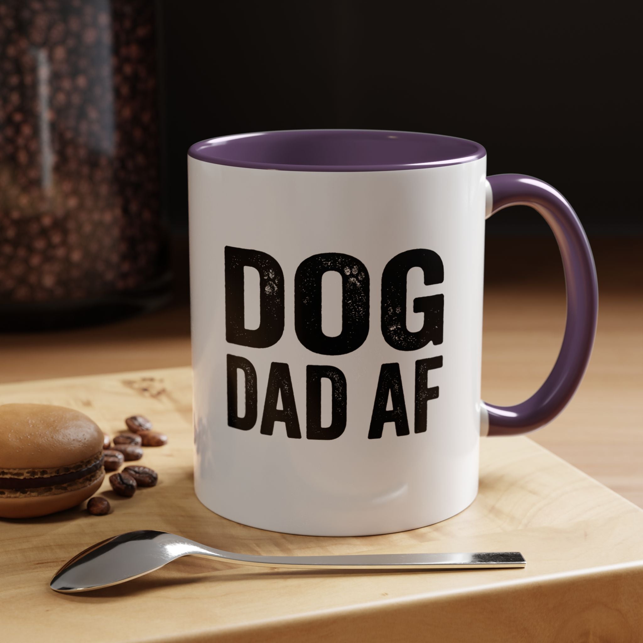 Funny Dog Dad AF Coffee Mug – Funny Black Accen Gift for Dog Lovers