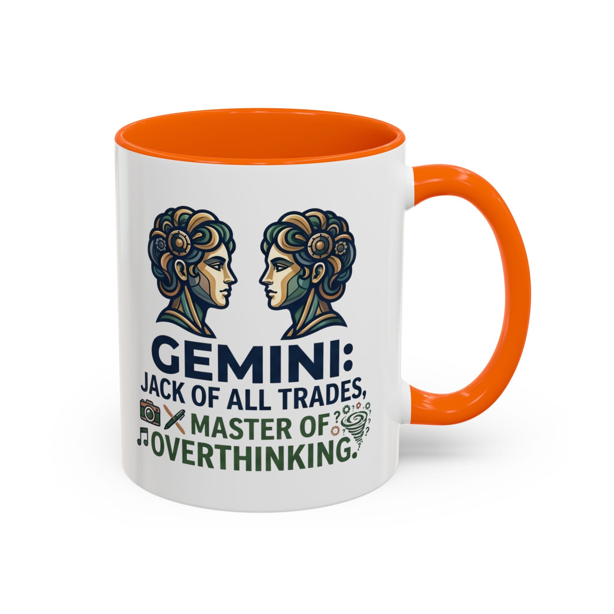 Gemini Coffee Mug – “Jack of All Trades, Master of Overthinking” Zodiac Accent Mug