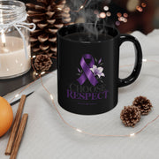 Choose Respect Purple Ribbon Domestic Violence Awareness Mug