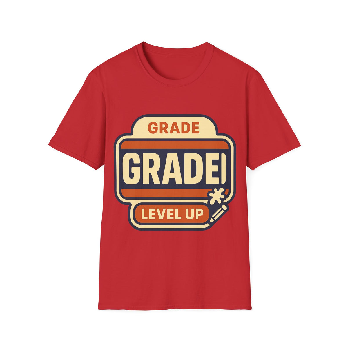 Grade Up Retro Badge T‑Shirt — "GRADE! LEVEL UP" Gamer Teacher Gift - Trending Now - August 2026