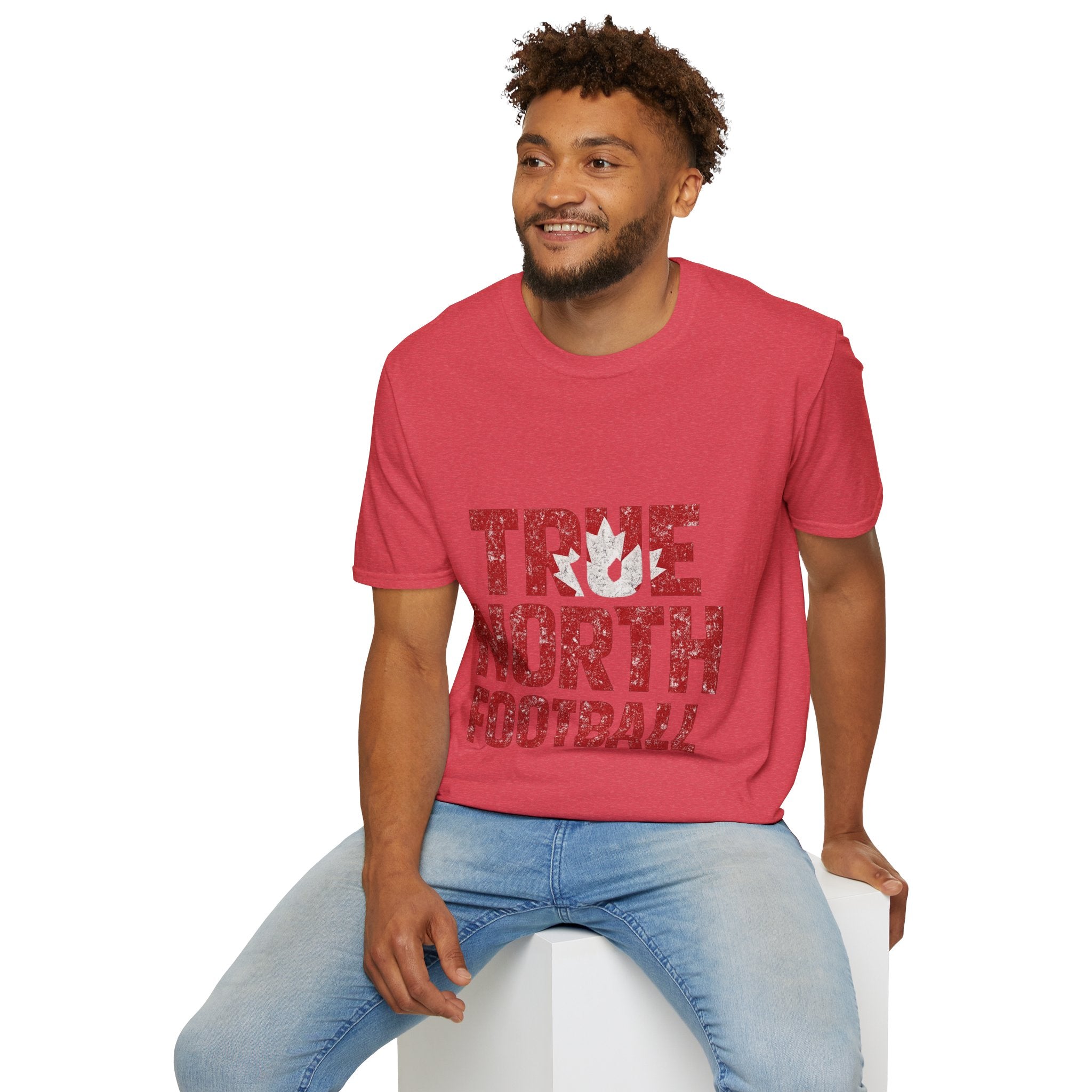 Canada True North Football T-Shirt — Vintage Canadian Maple Leaf Team Tee