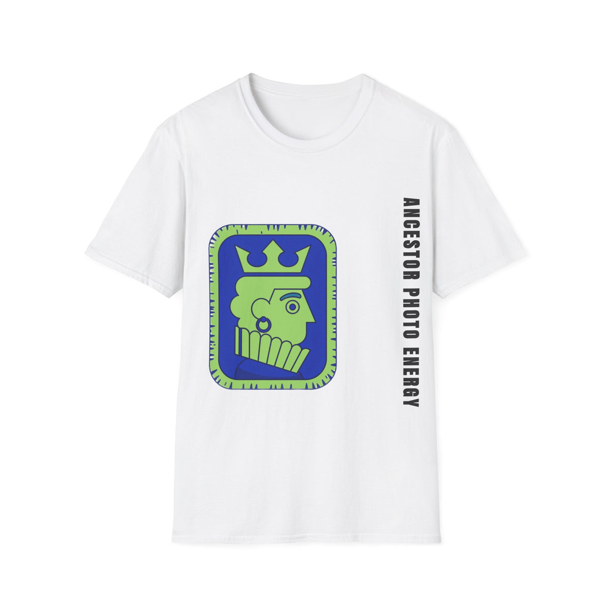 King Checkerboard Graphic T‑Shirt — Bold Green & Blue Chess King Design - Trending Now - September 2026