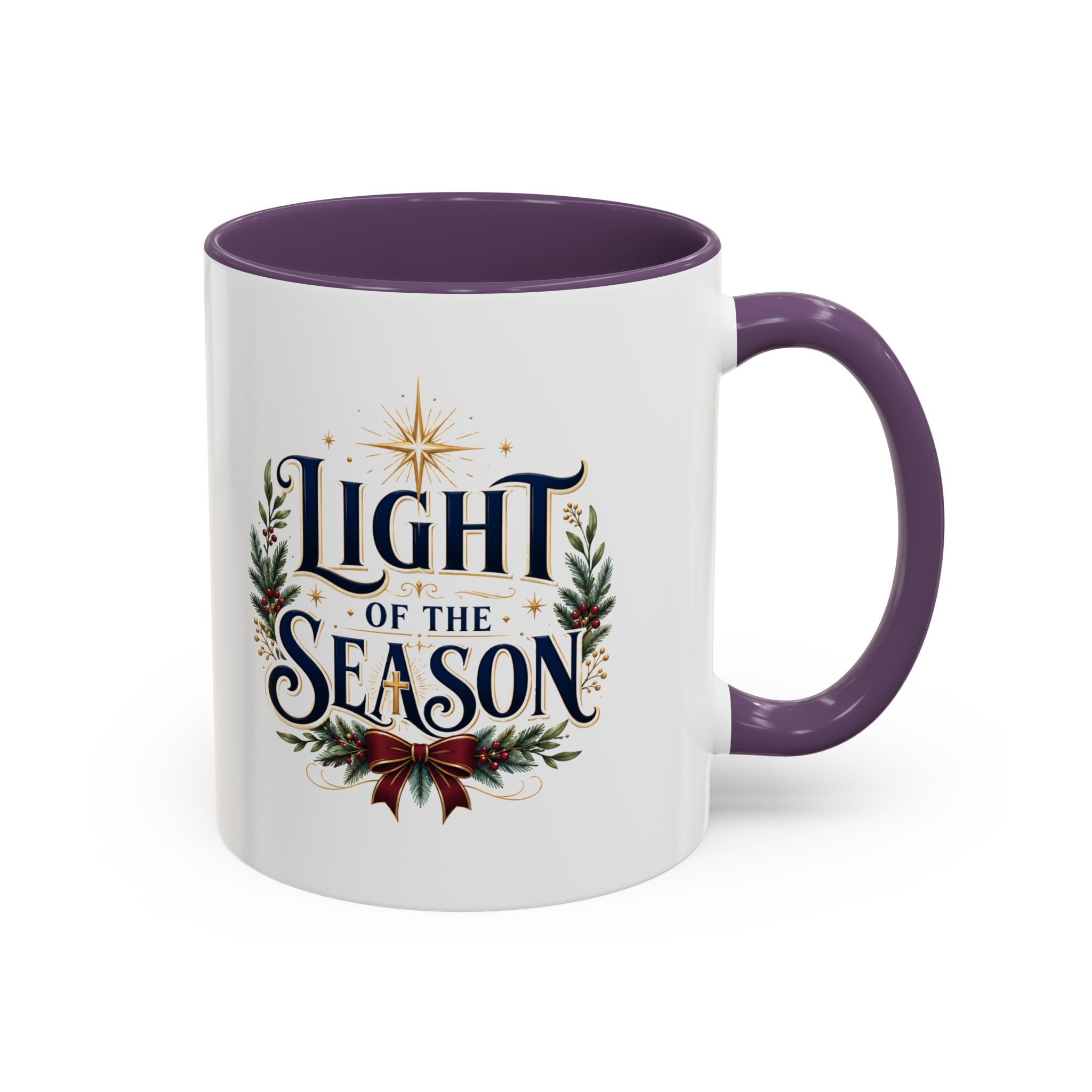 Christmas Light of the Season Accent Coffee Mug — Holiday Christmas Tea Cup