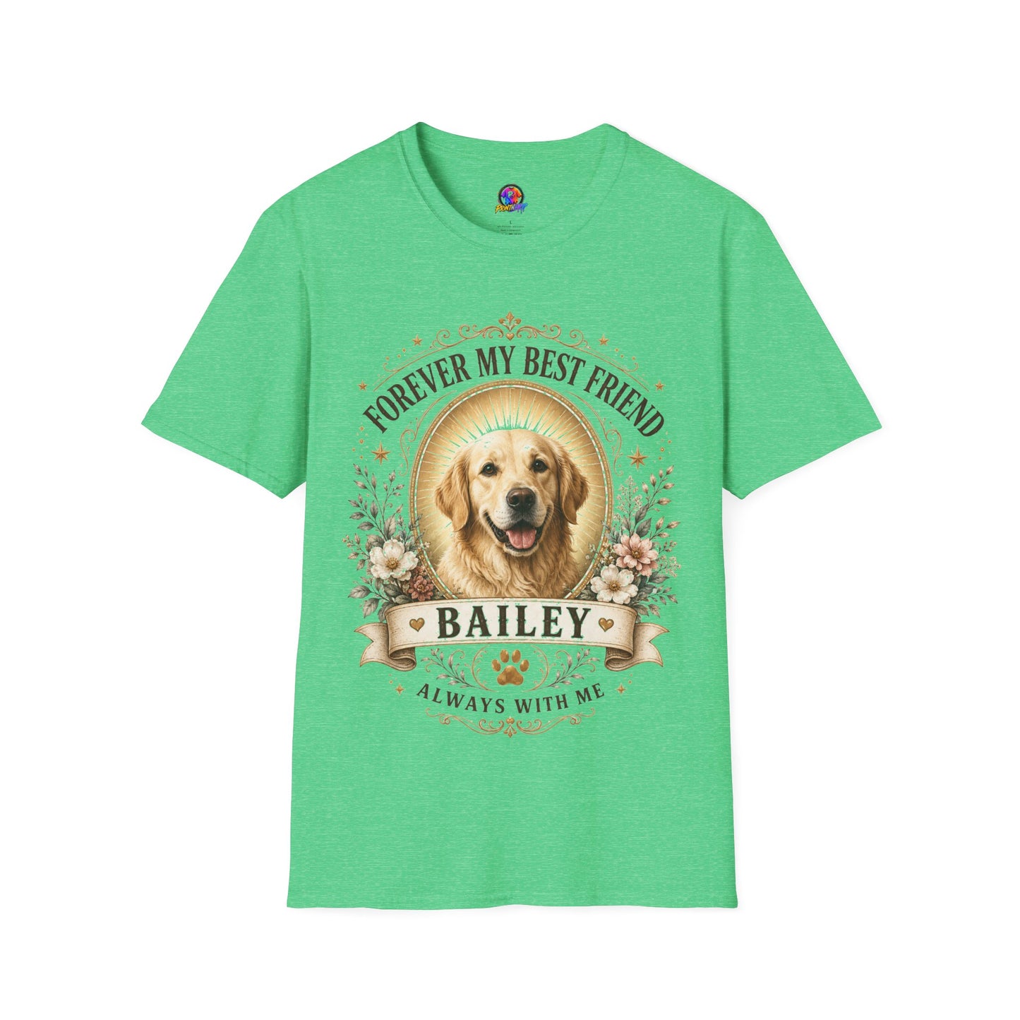Forever My Best Friend Dog T-Shirt — Personalized Pet Memorial Tee ("Bailey")