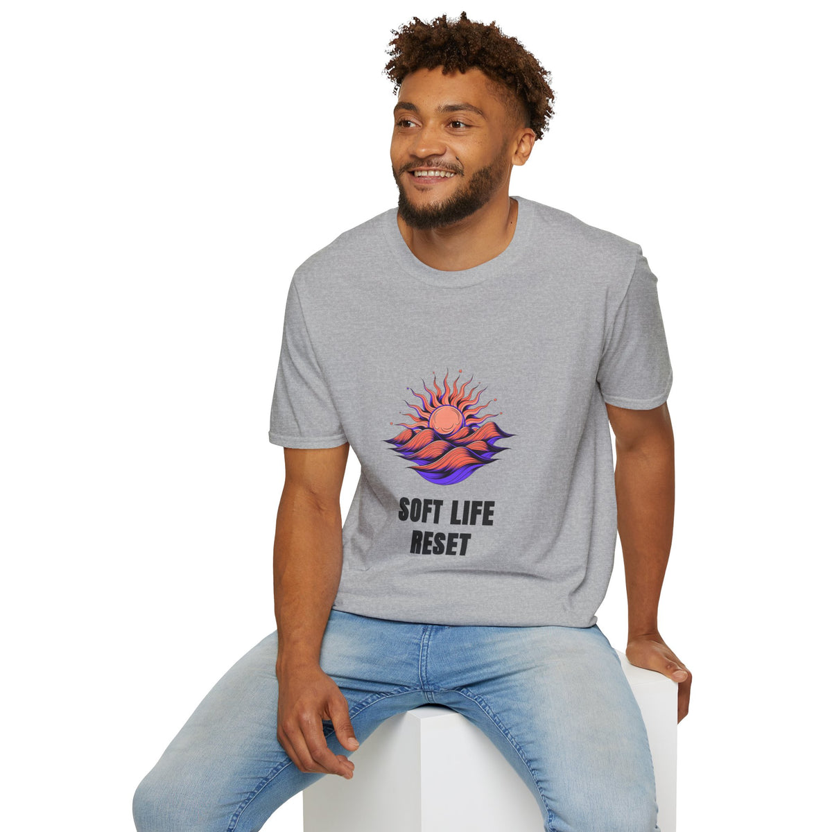 Soft Life Reset T-Shirt — Sun & Waves Graphic Tee - Trending Now - August 2026