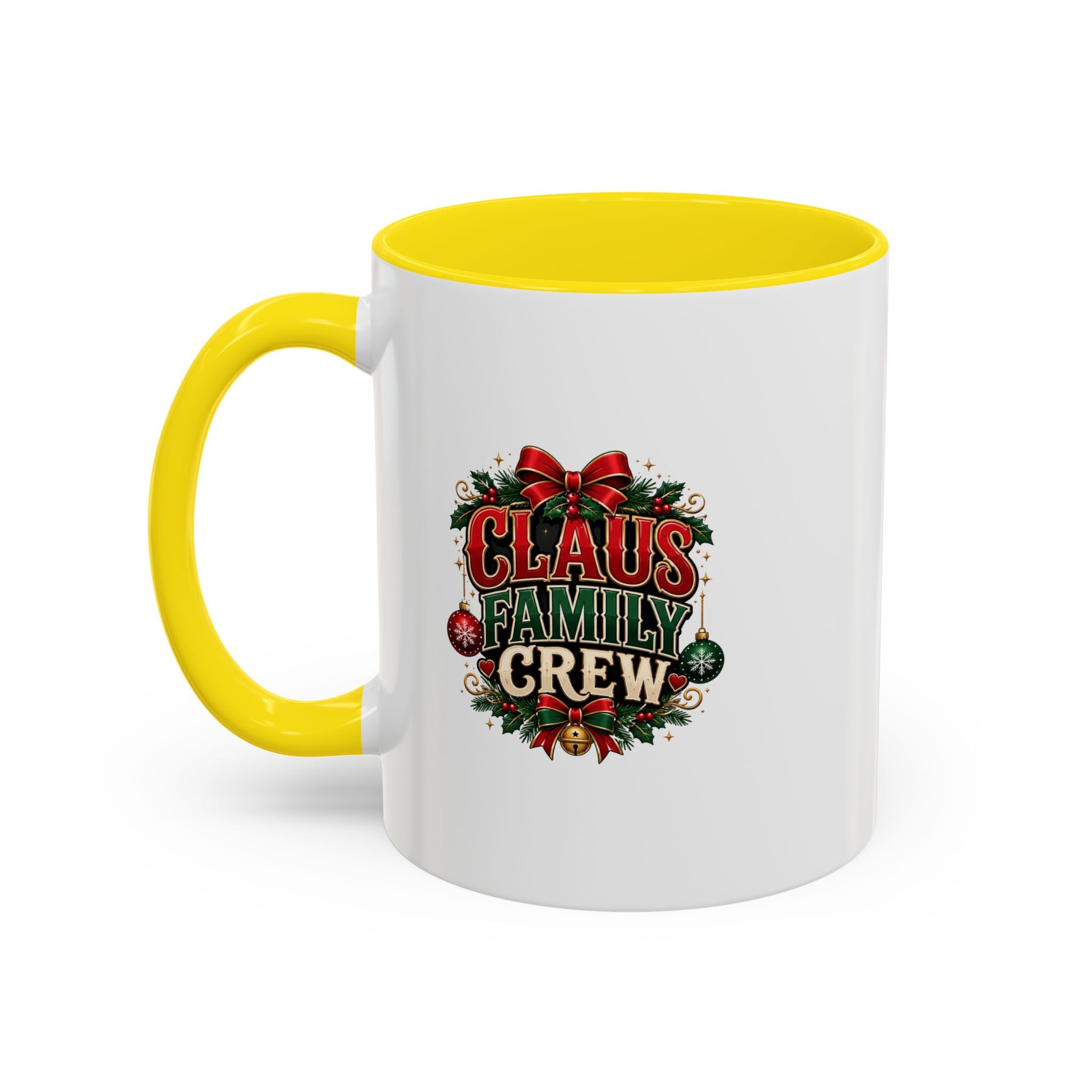 Claus Family Crew Accent Coffee Mug – Holiday Christmas Tea & Coffee Cup