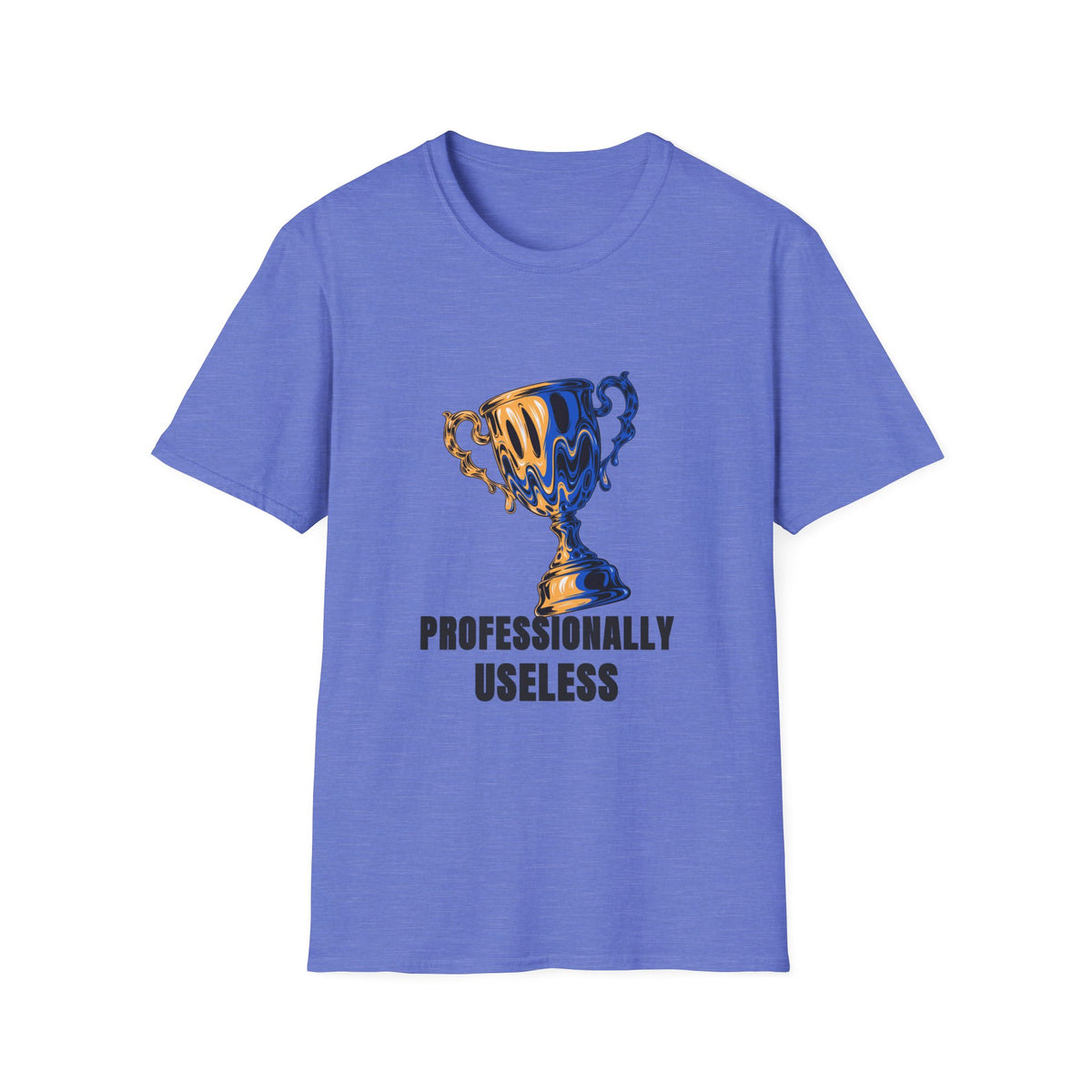 Professionally Useless T-Shirt — Retro Melting Trophy Graphic Tee - Trending Now - August 2026