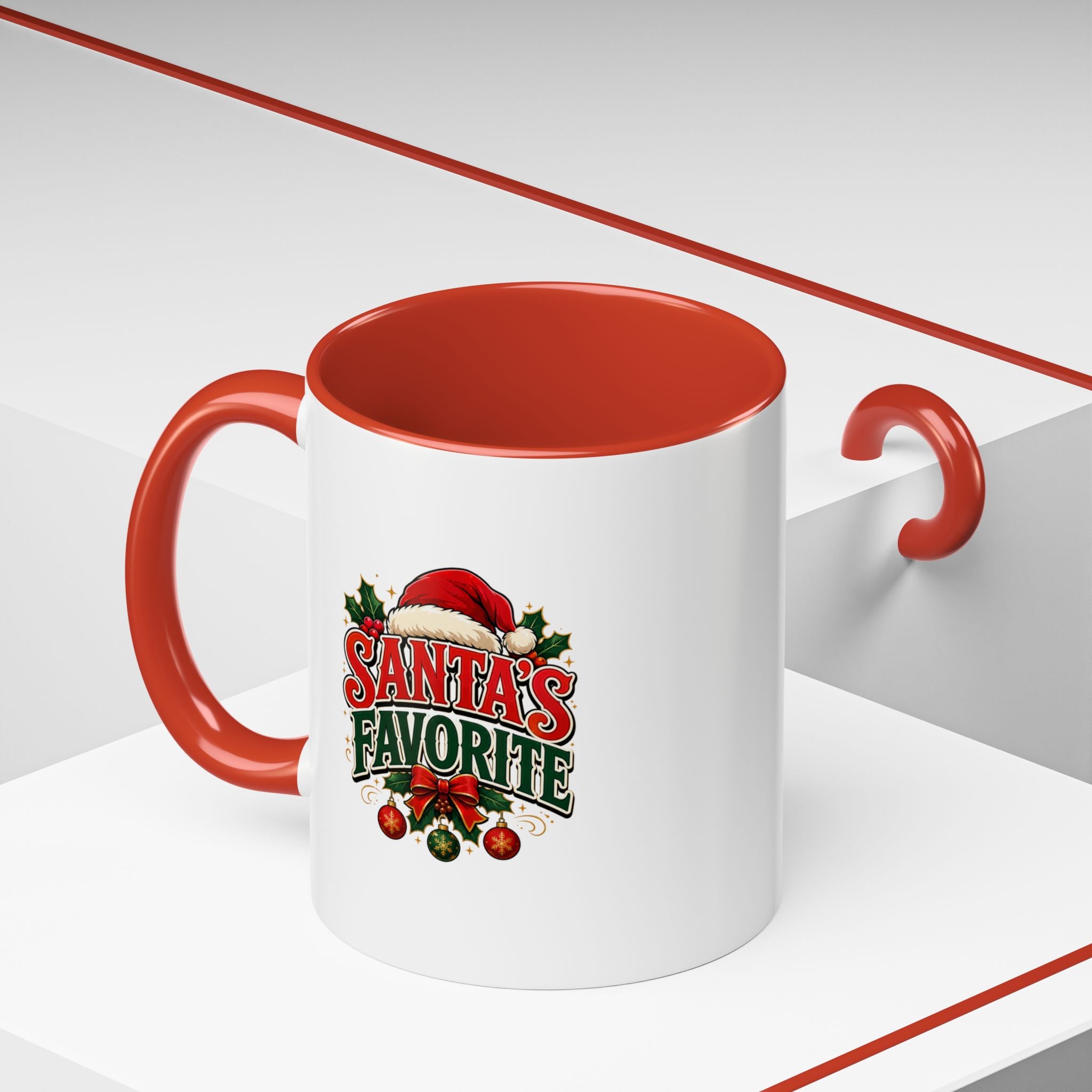 Santa's Favorite Accent Coffee Mug – Festive Holiday Ceramic Gift