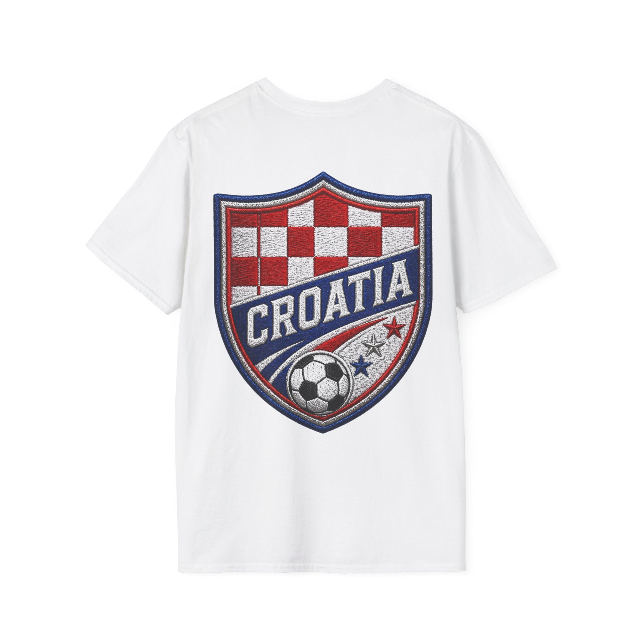 Checkered Glory T-Shirt — Croatia Soccer Fan Tee